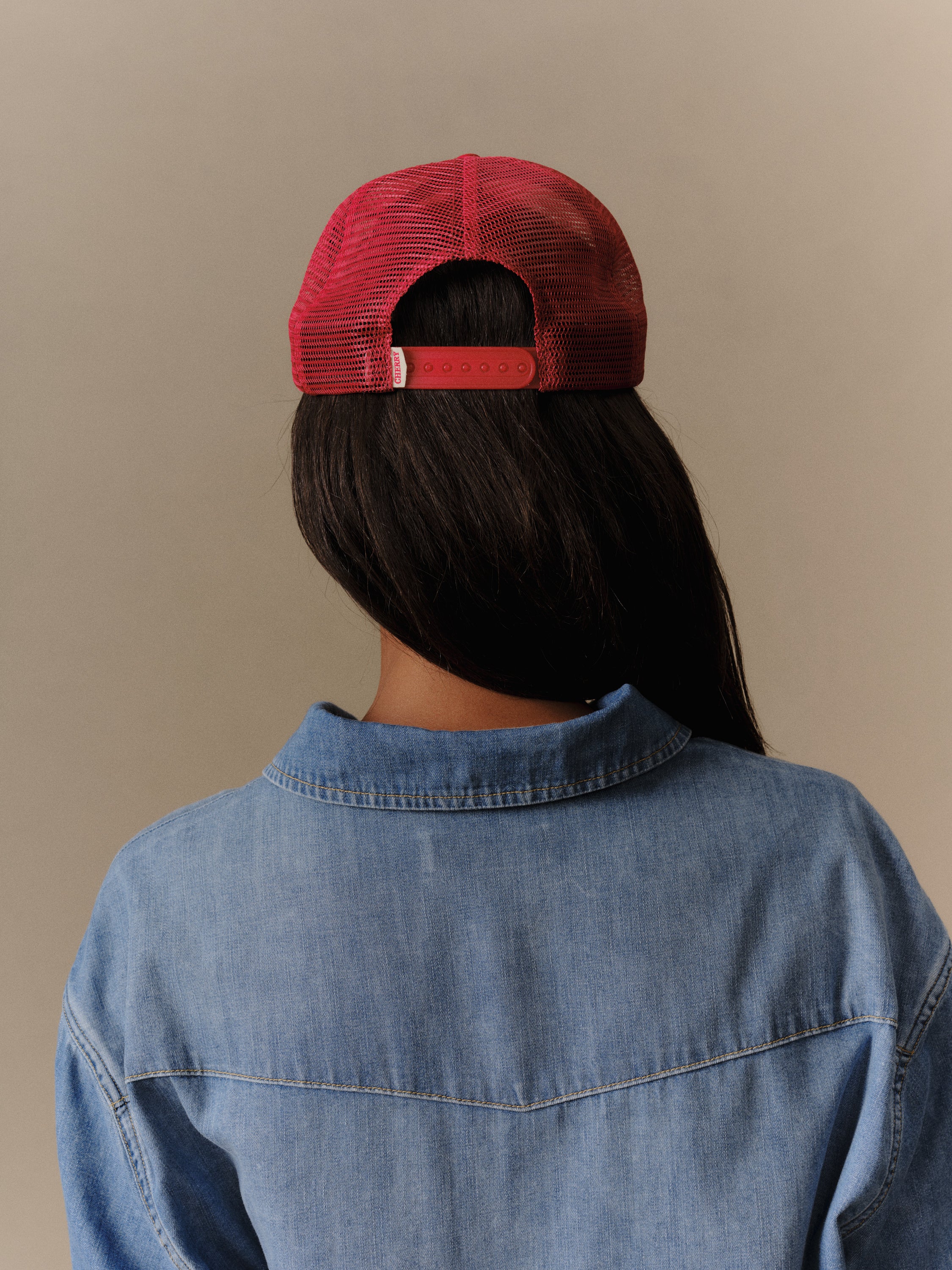 Mesh 5 Panel Trucker (Red)