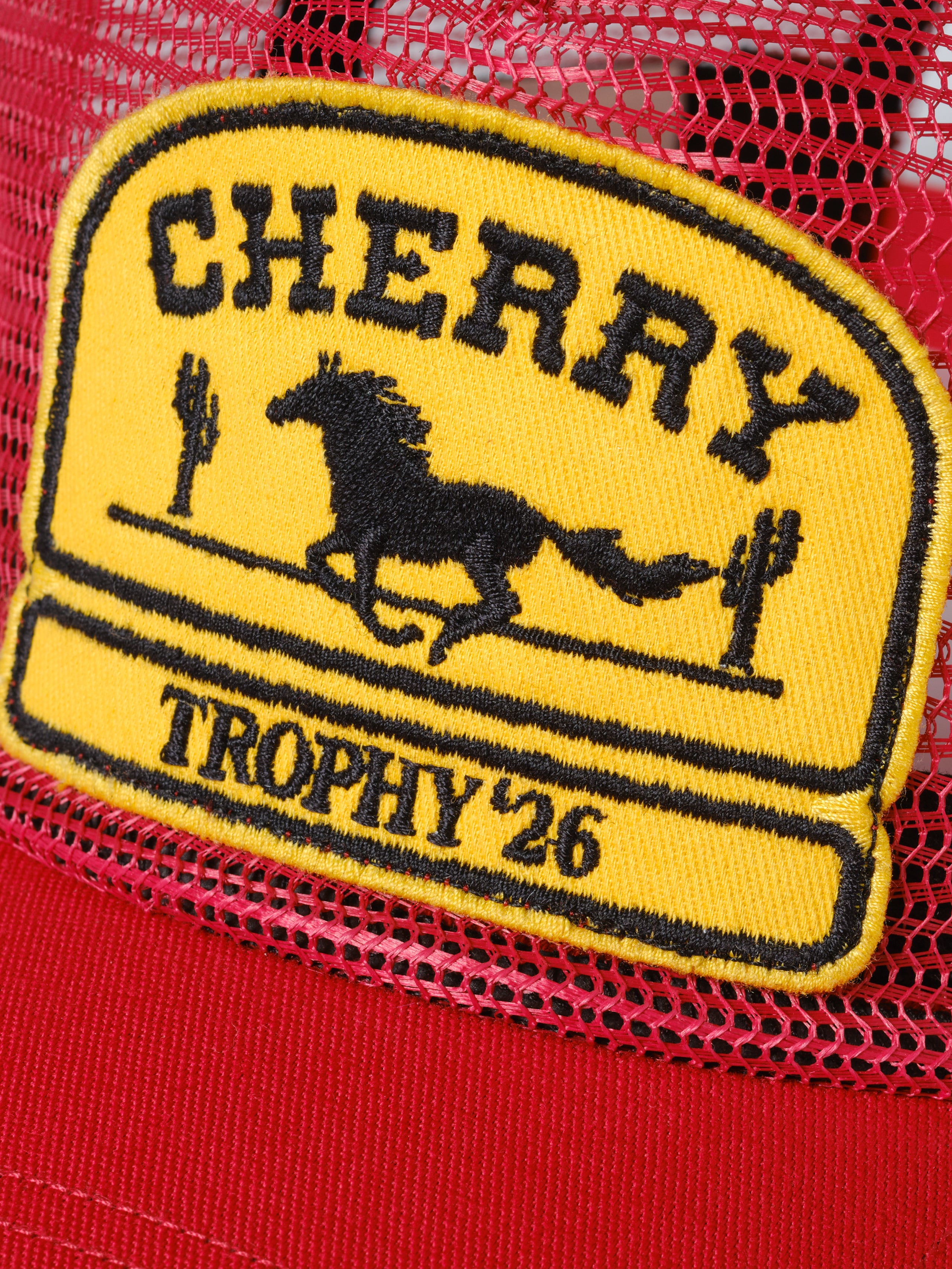Mesh 5 Panel Trucker (Red)