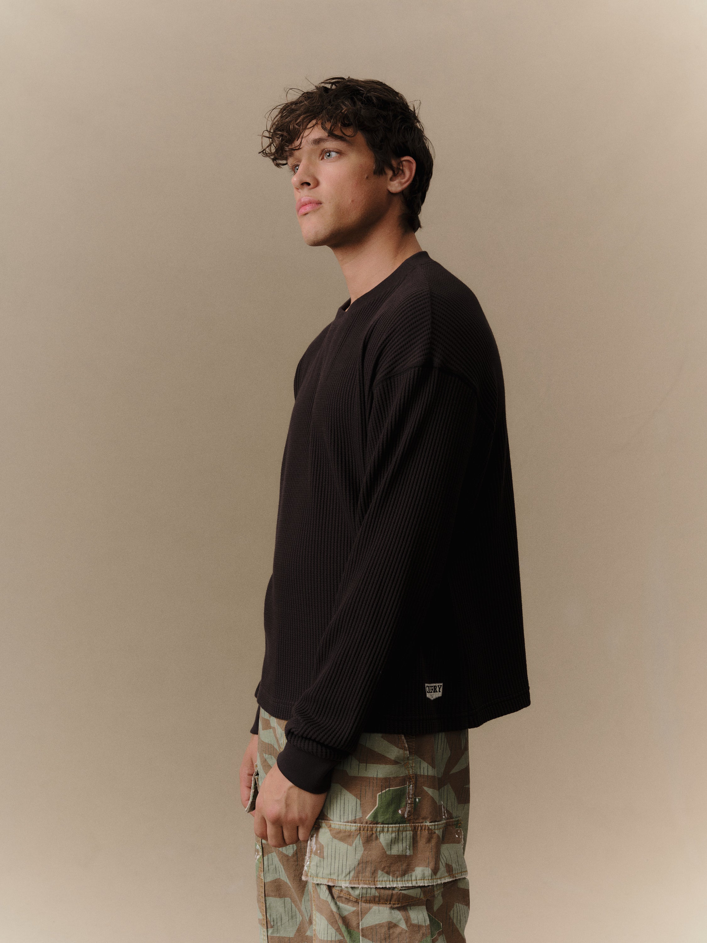 Chevron Logo Longsleeve Thermal (Black)