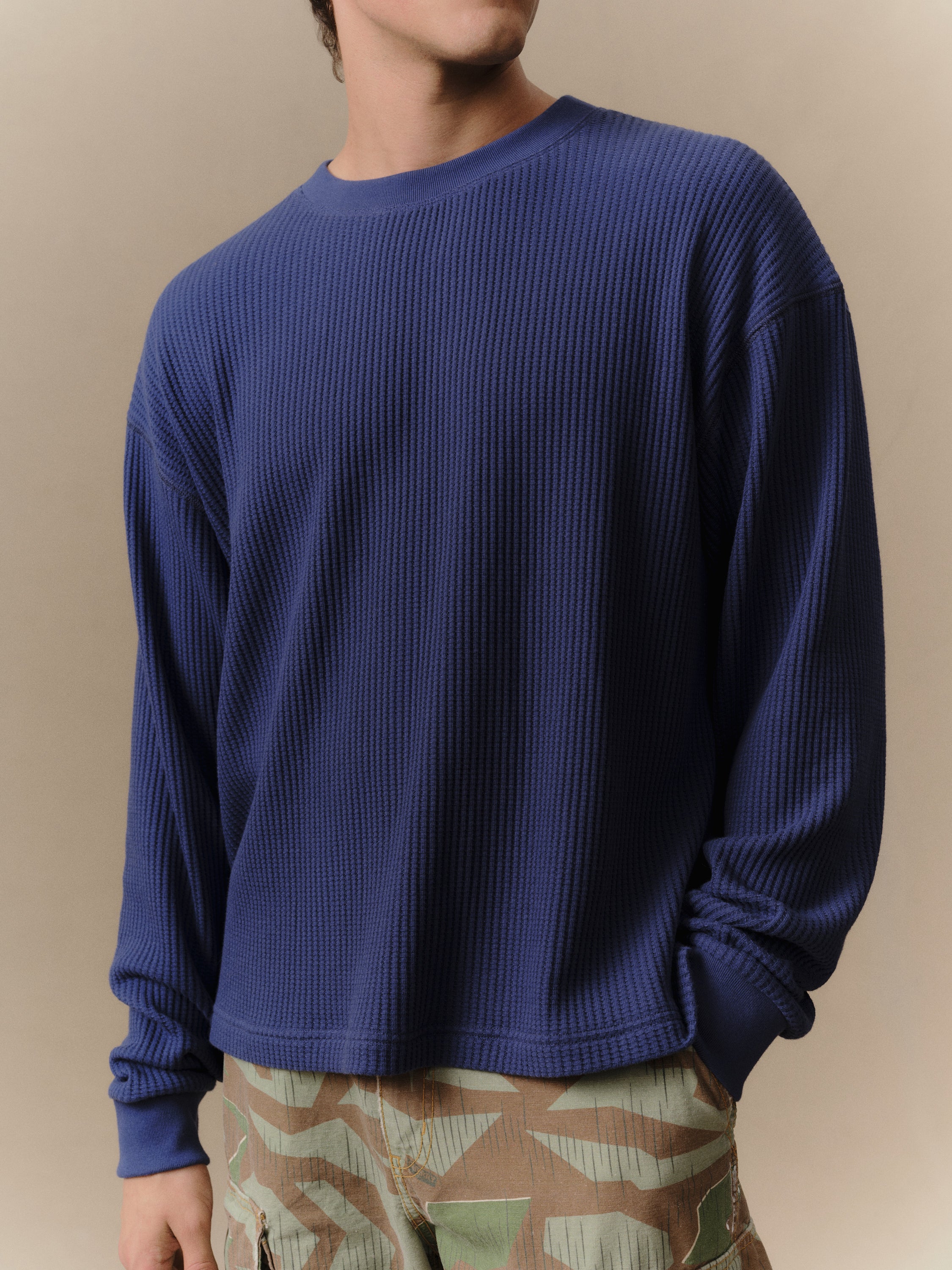Chevron Logo Longsleeve Thermal (Navy)