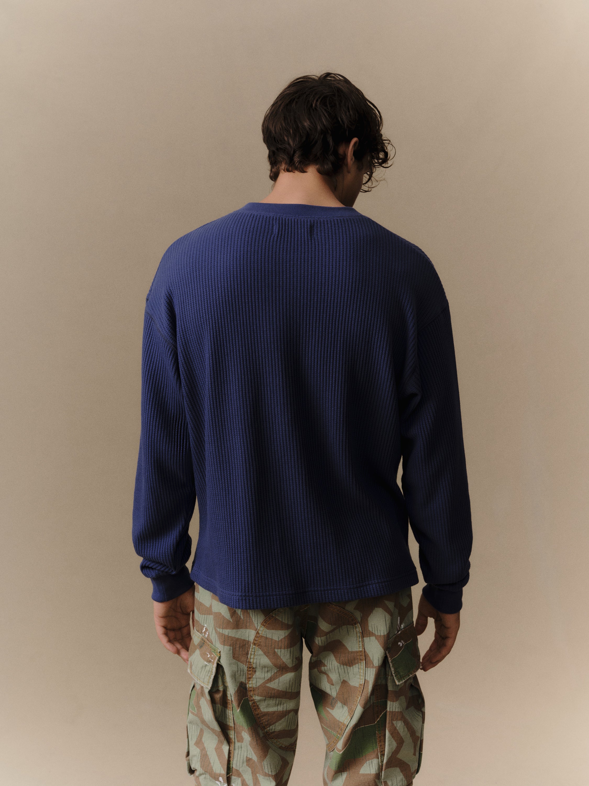 Chevron Logo Longsleeve Thermal (Navy)