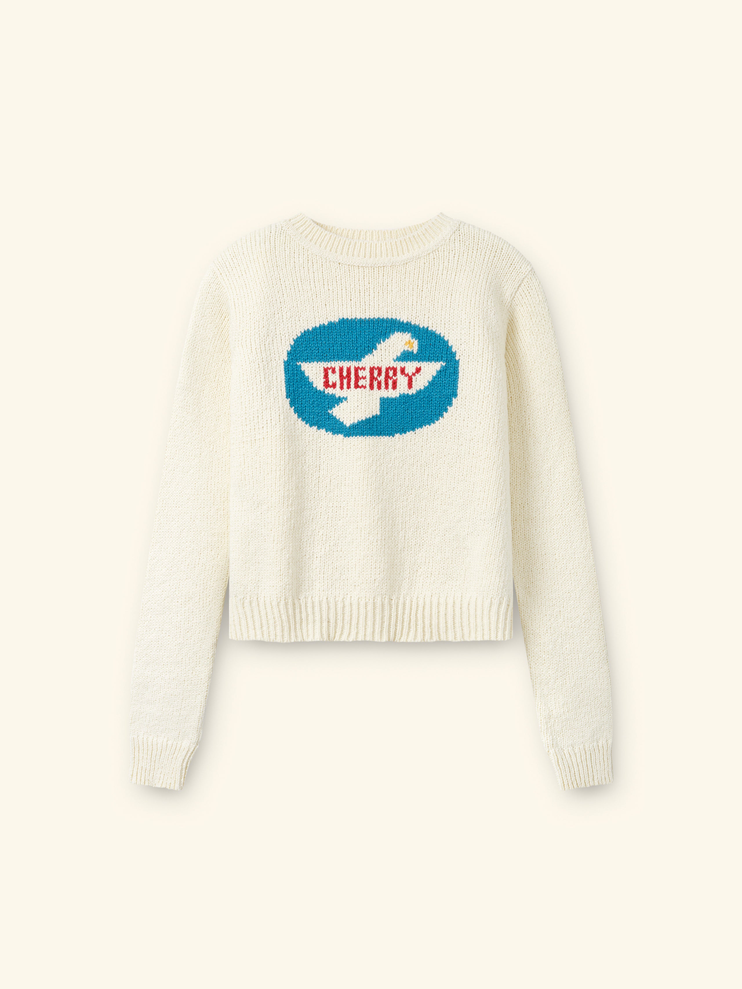 Women's Knit Wings Crew (Cream)