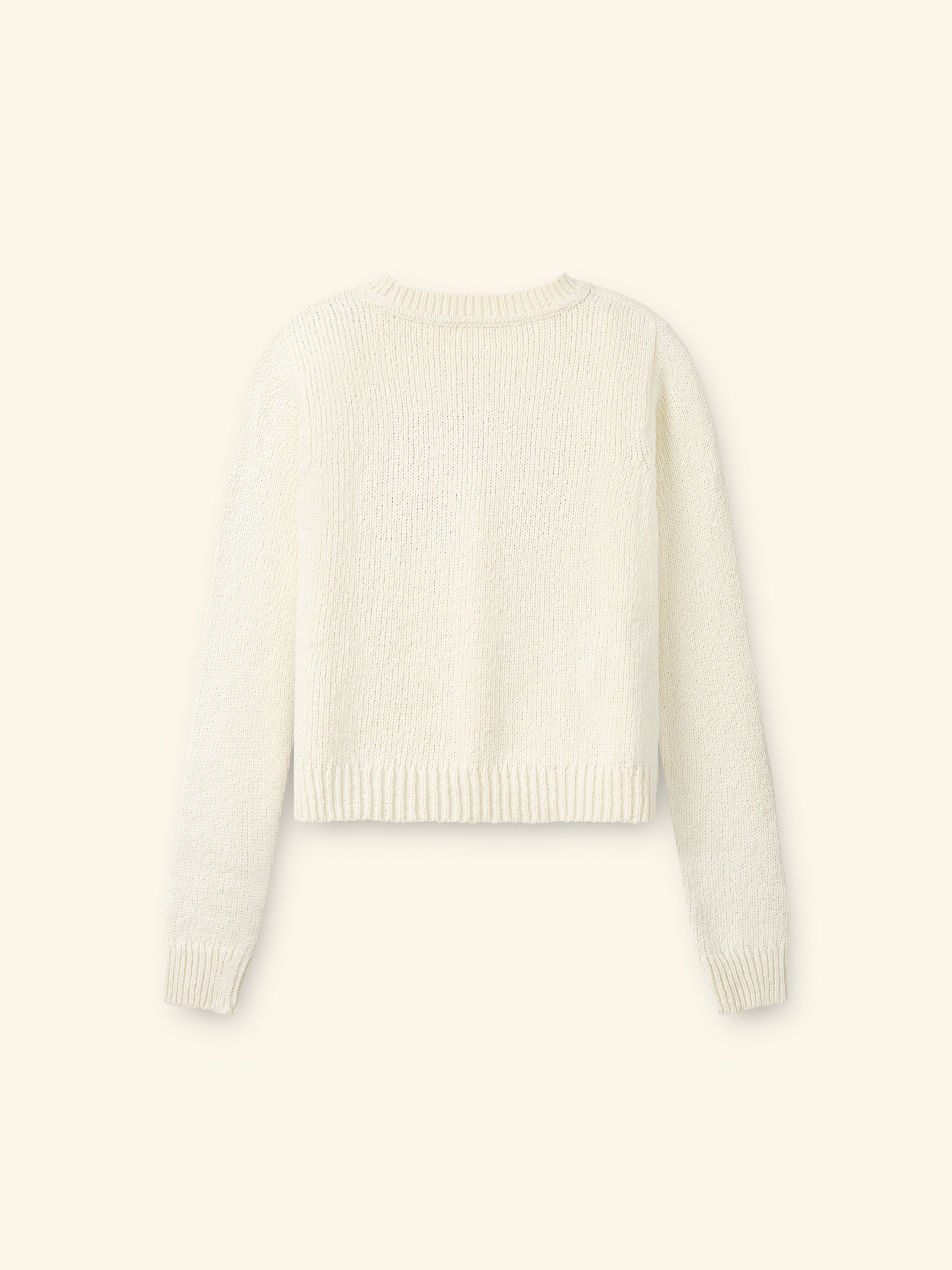 Women's Knit Wings Crew (Cream)