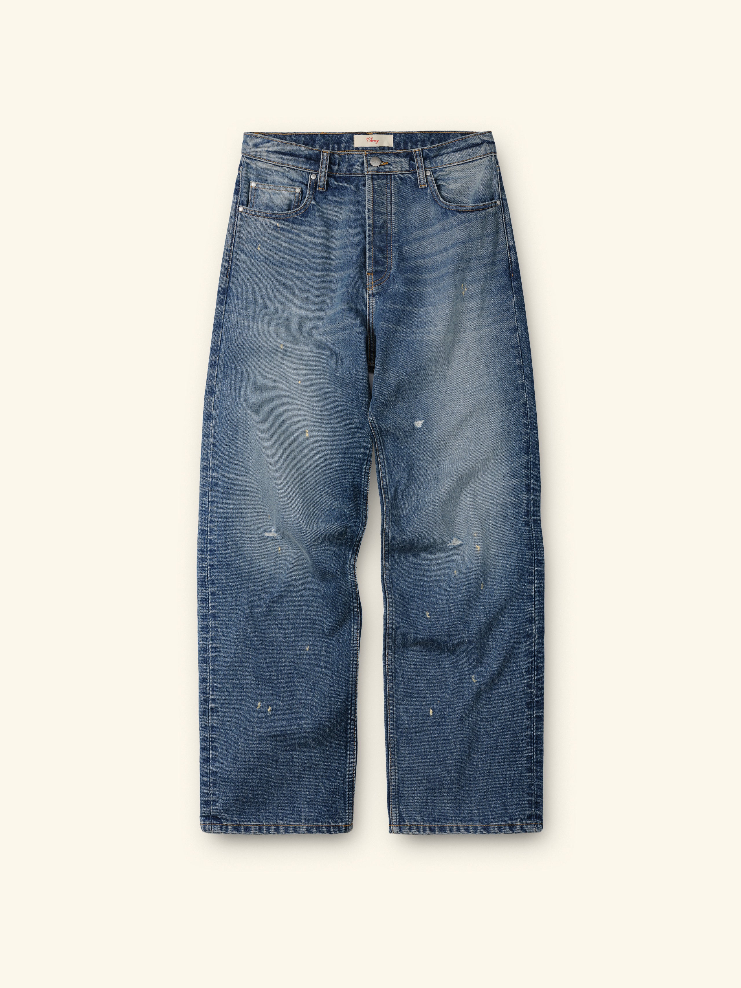 Wide Leg 5 Pocket Jeans (Painters Wash)
