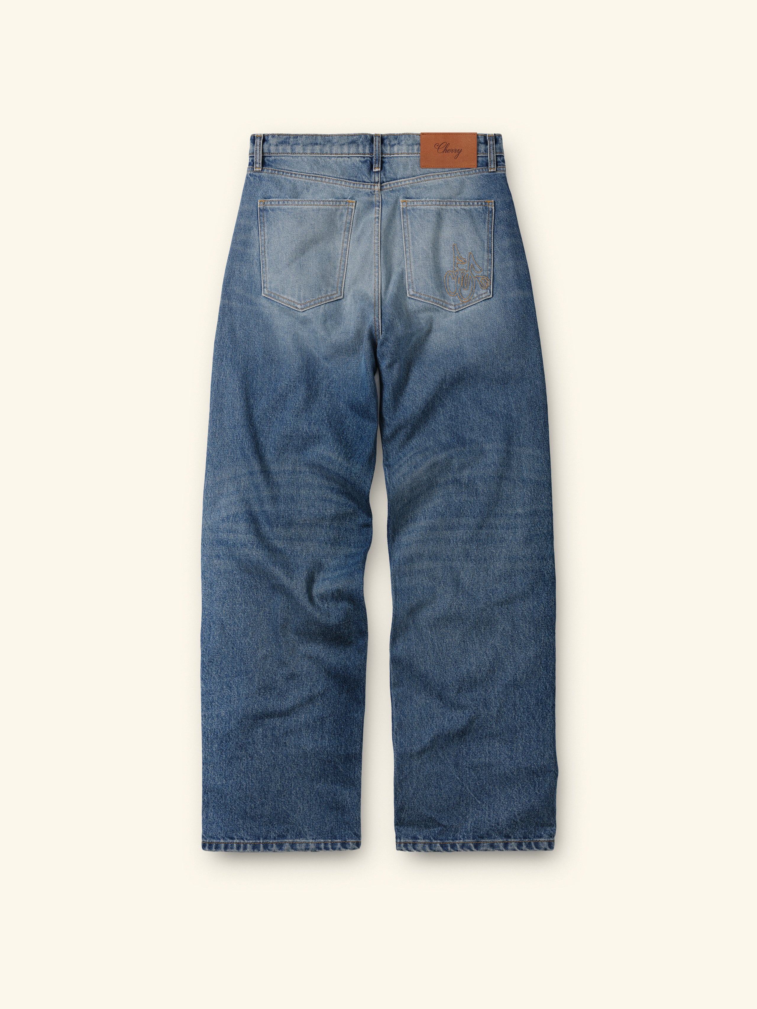 Wide Leg 5 Pocket Jeans (Painters Wash)