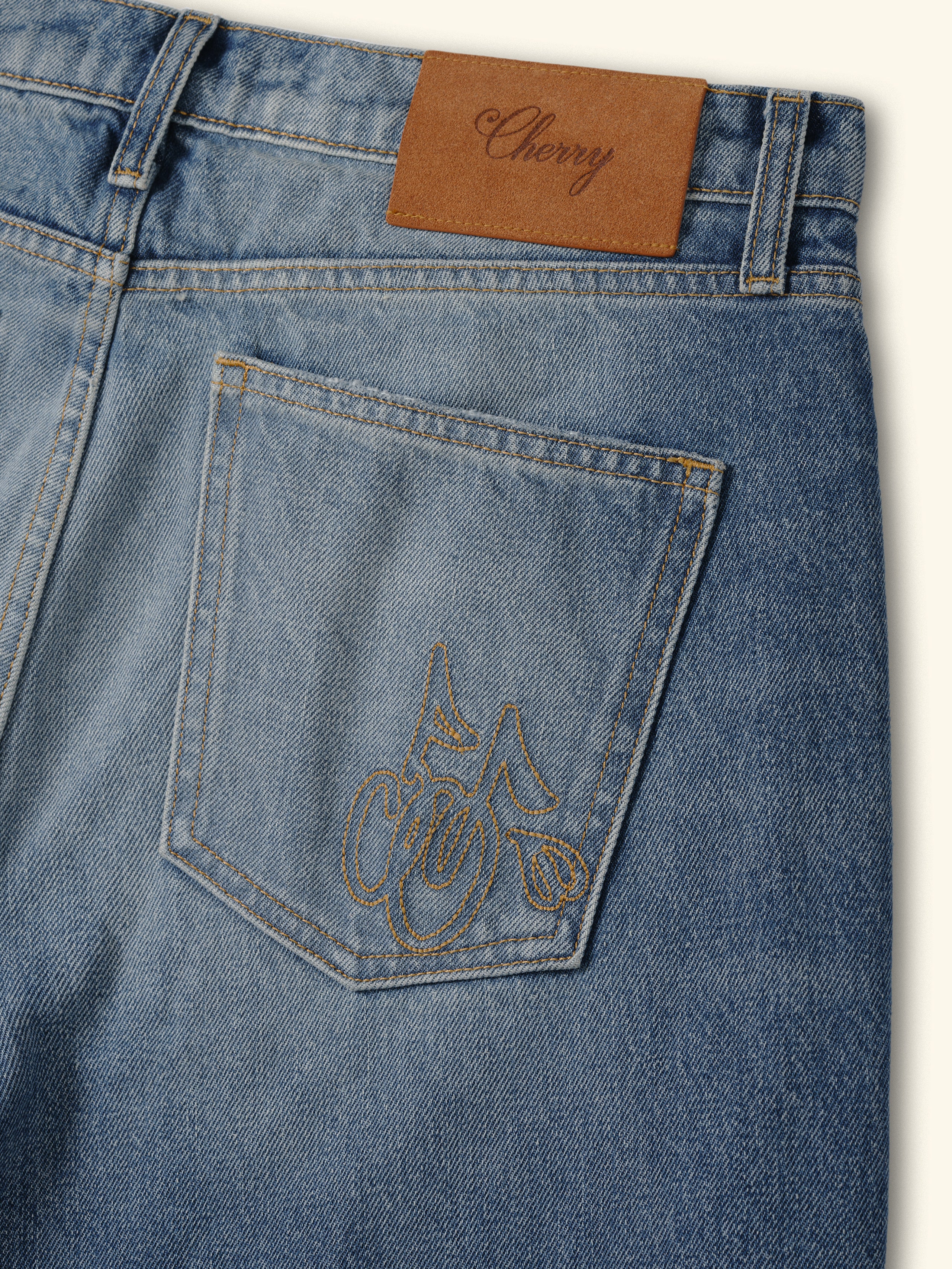 Wide Leg 5 Pocket Jeans (Painters Wash) – CHERRY LA