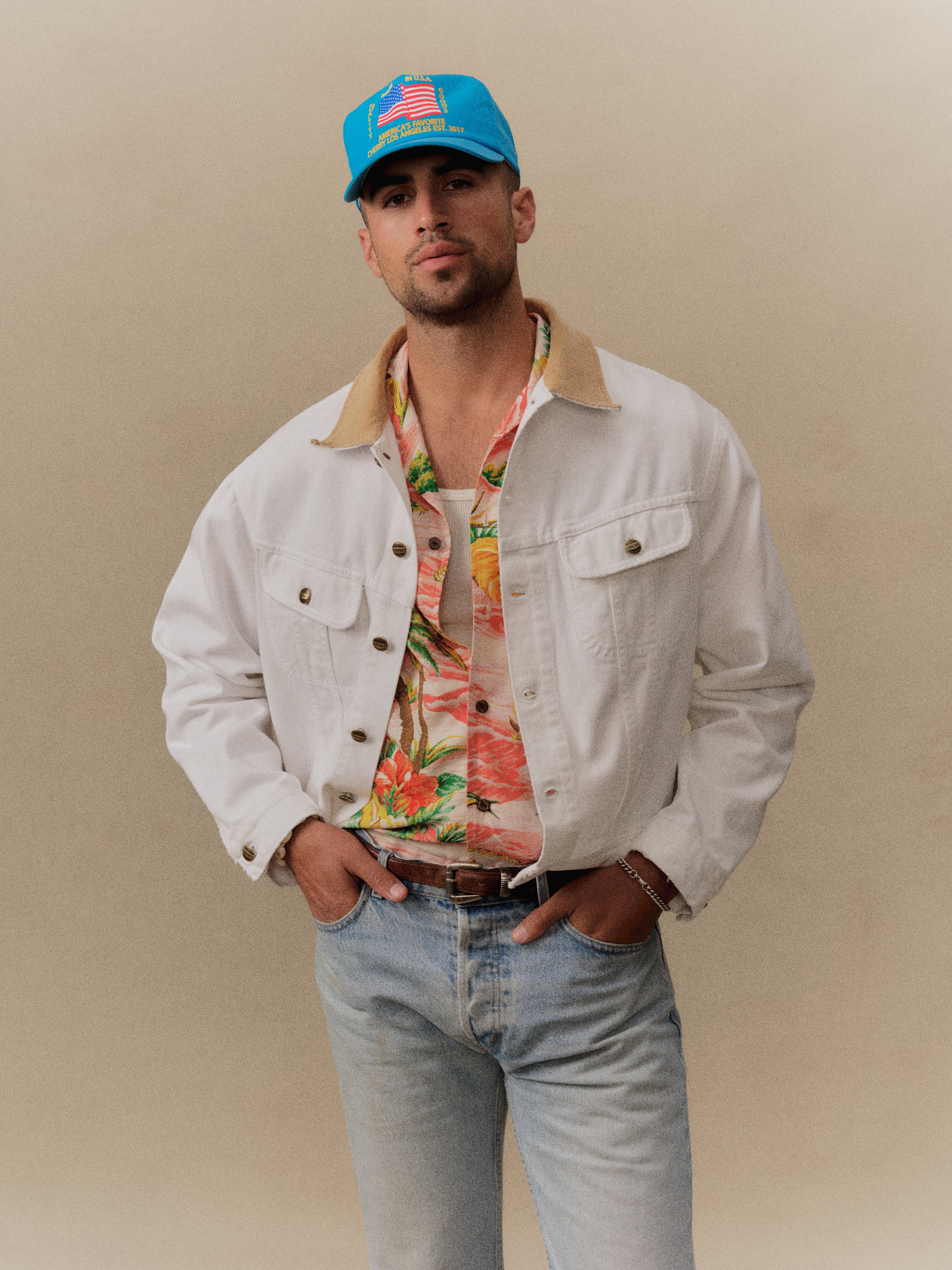 Denim Trucker Jacket (Vintage White)