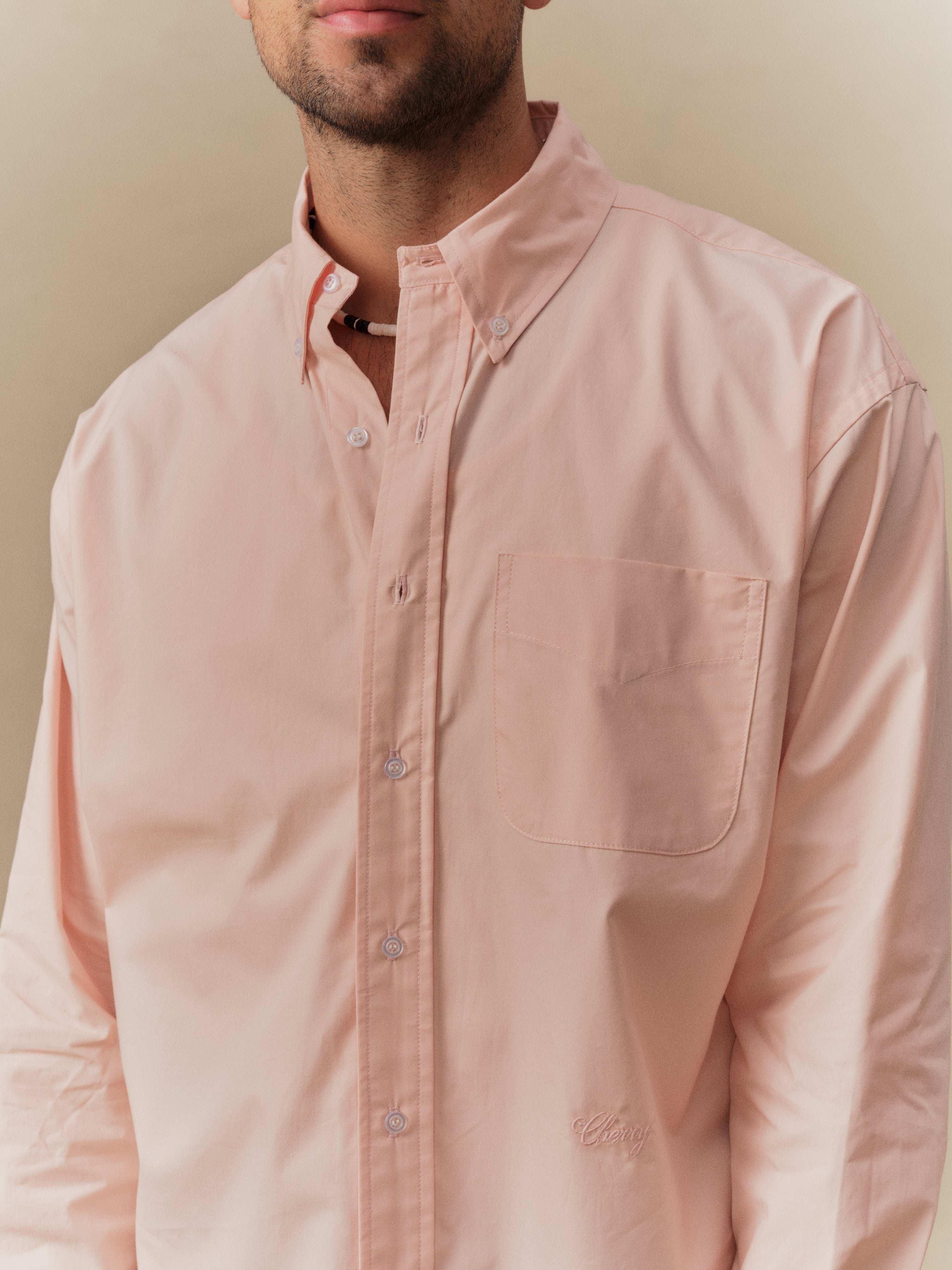 Boxy Oxford Shirt (Pink)