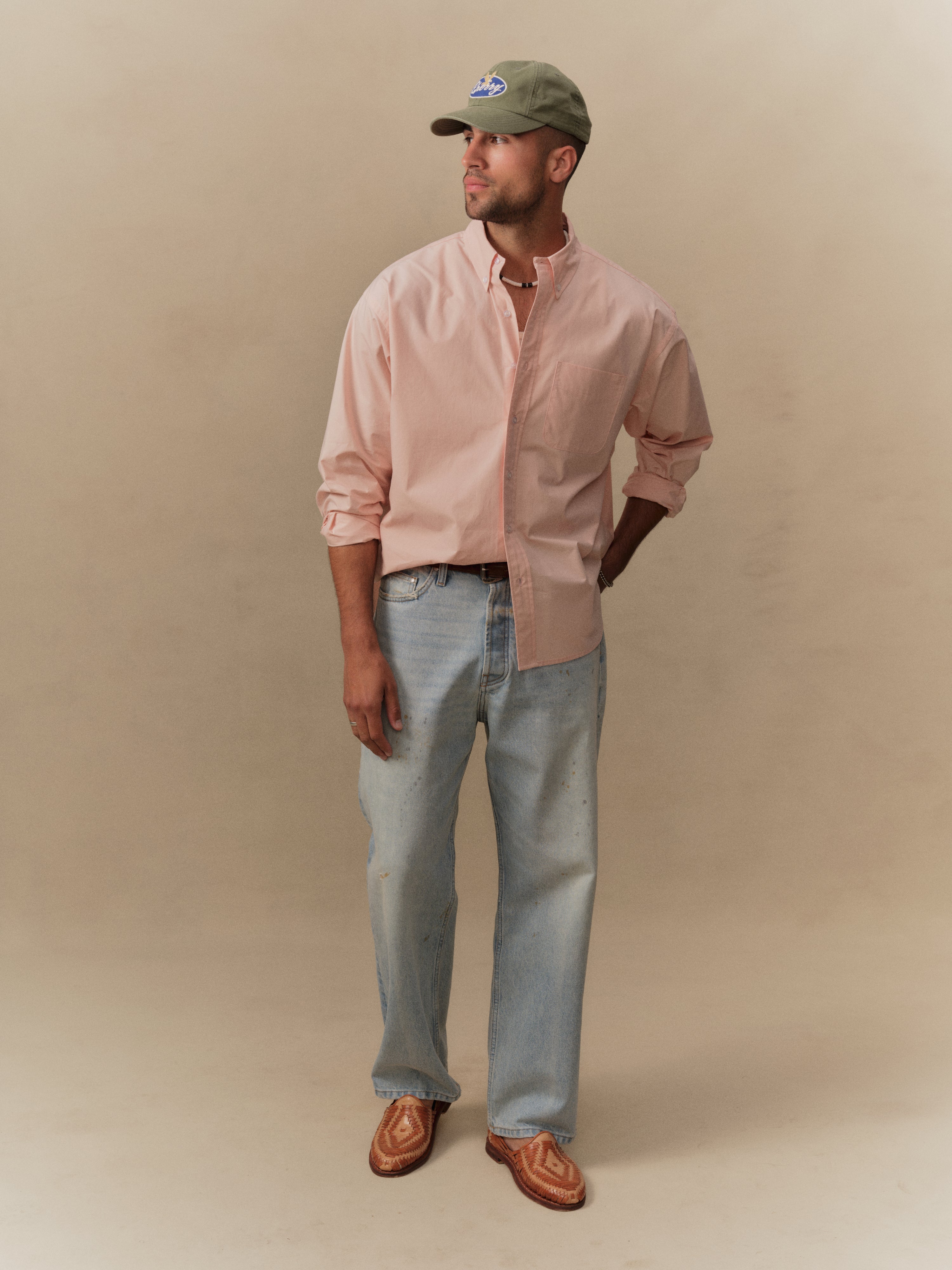 Wide Leg 5 Pocket Jeans (Light Wash)