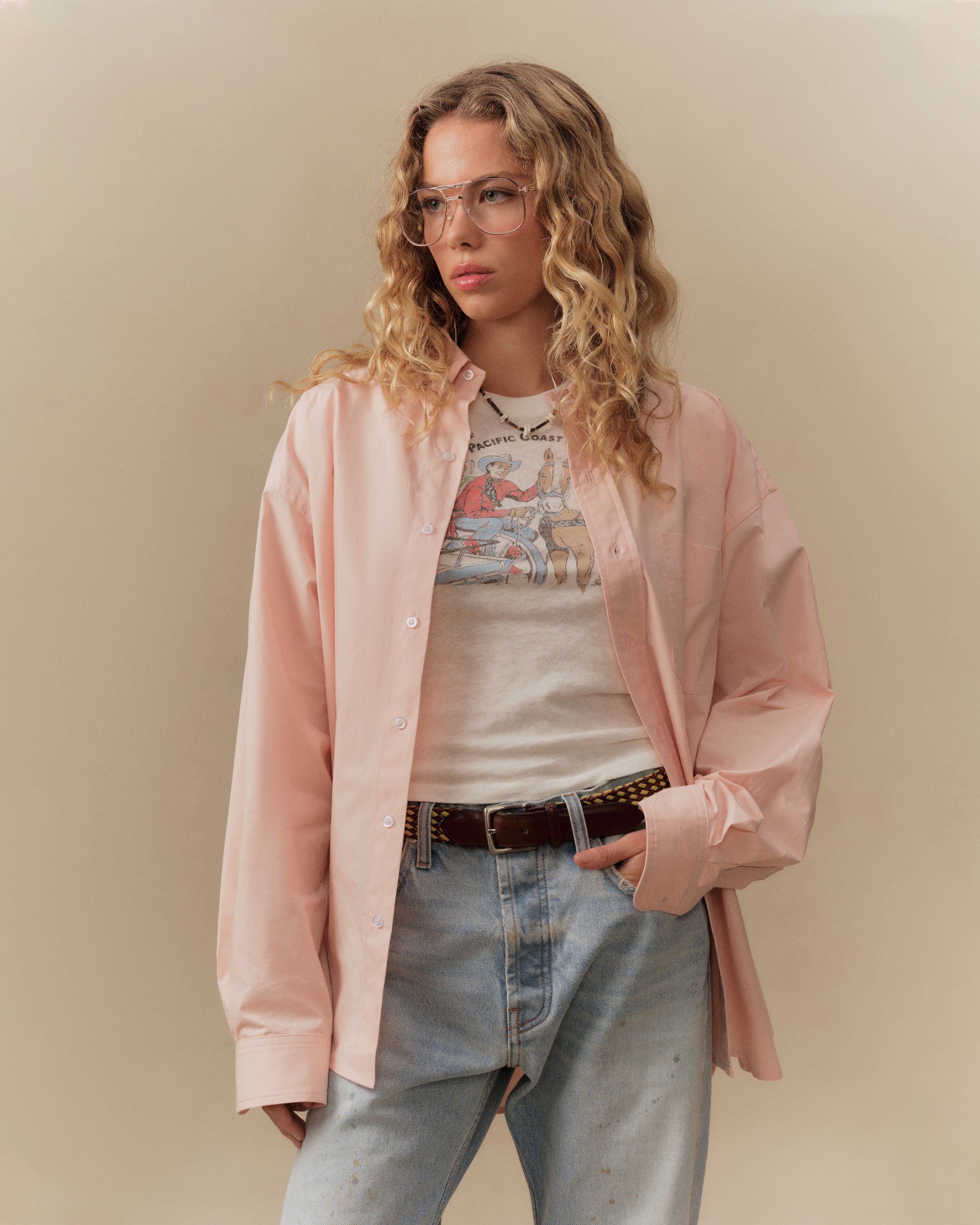 Boxy Oxford Shirt (Pink) – CHERRY LA