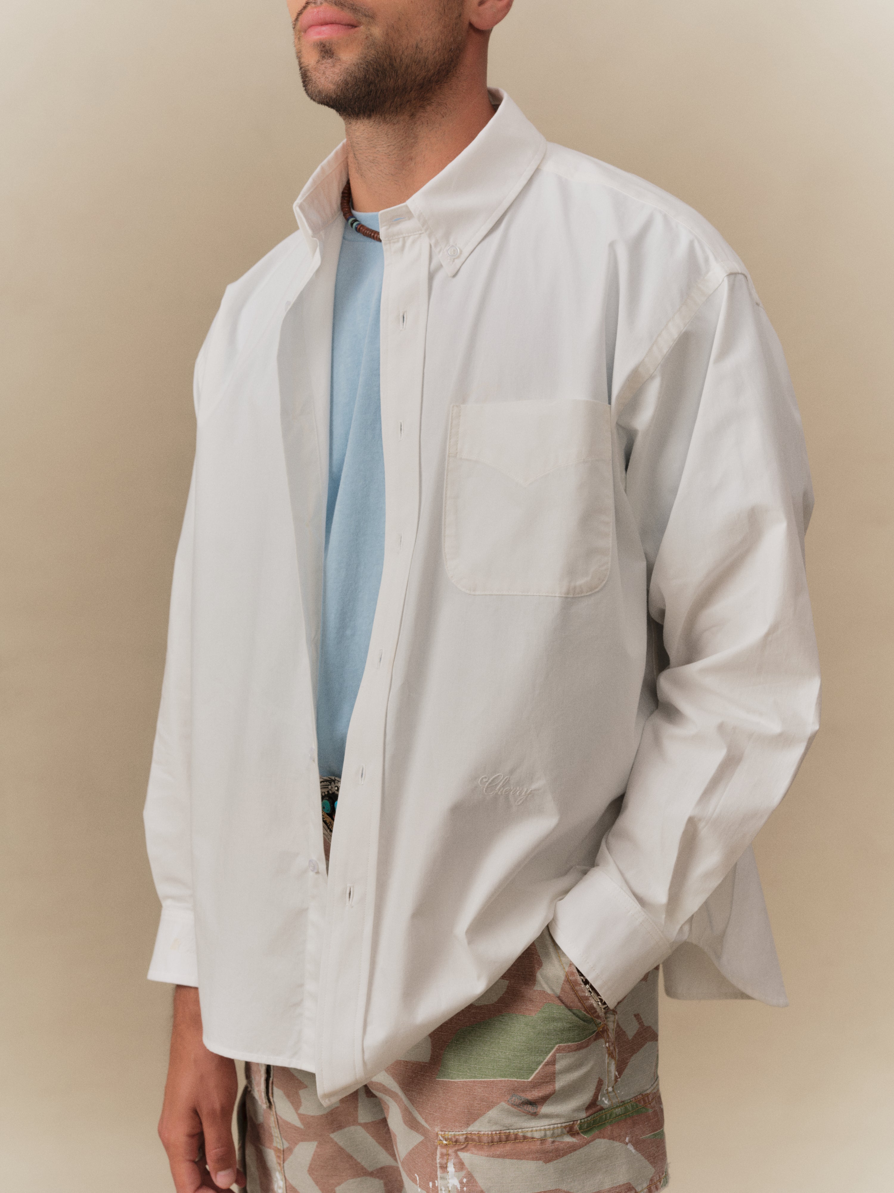 Boxy Oxford Shirt (White)