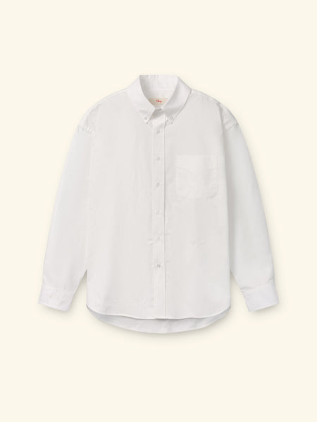 Boxy Oxford Shirt (White) – CHERRY LA