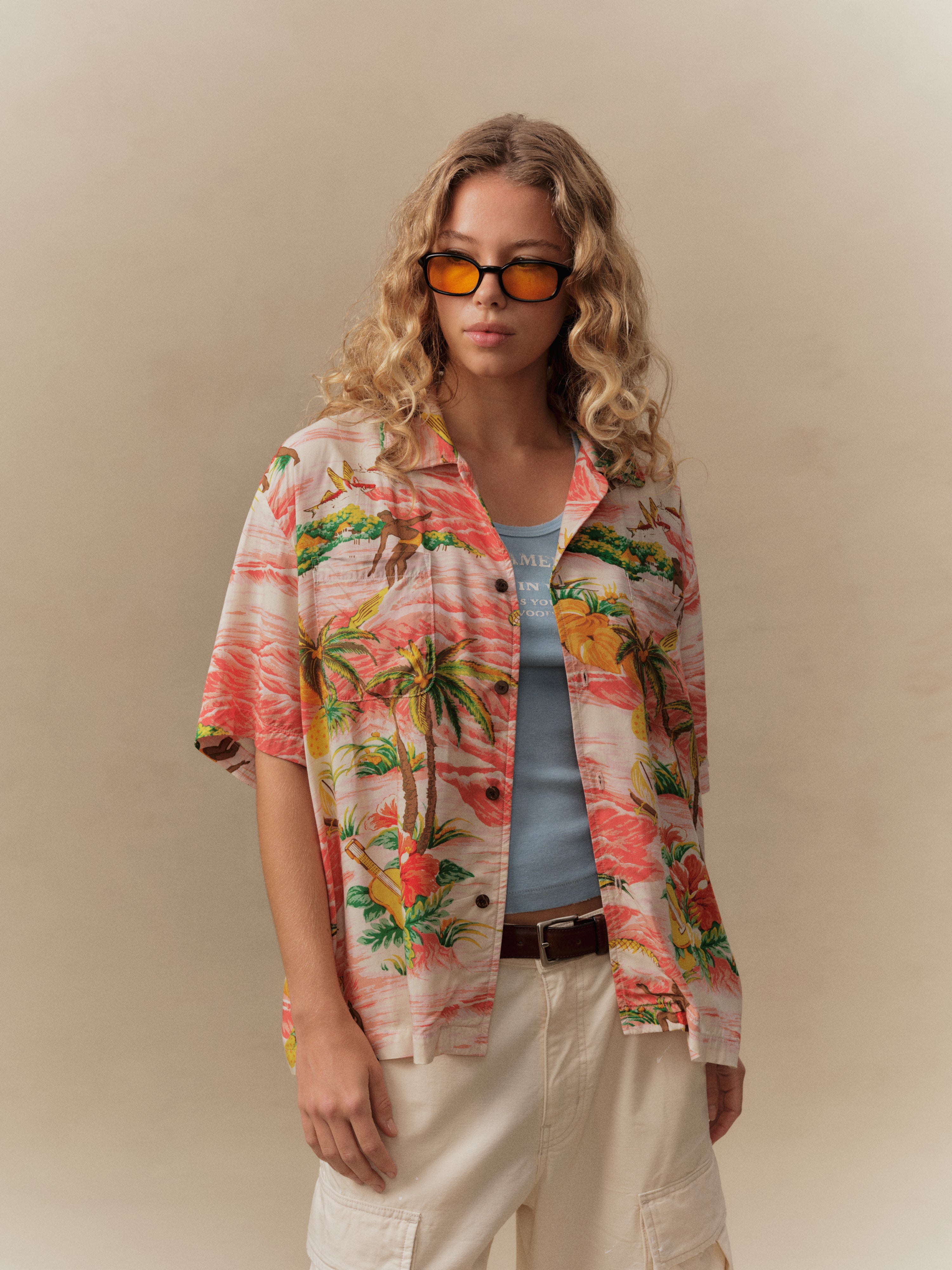 Hawaiian Vacation Shirt (Pink)