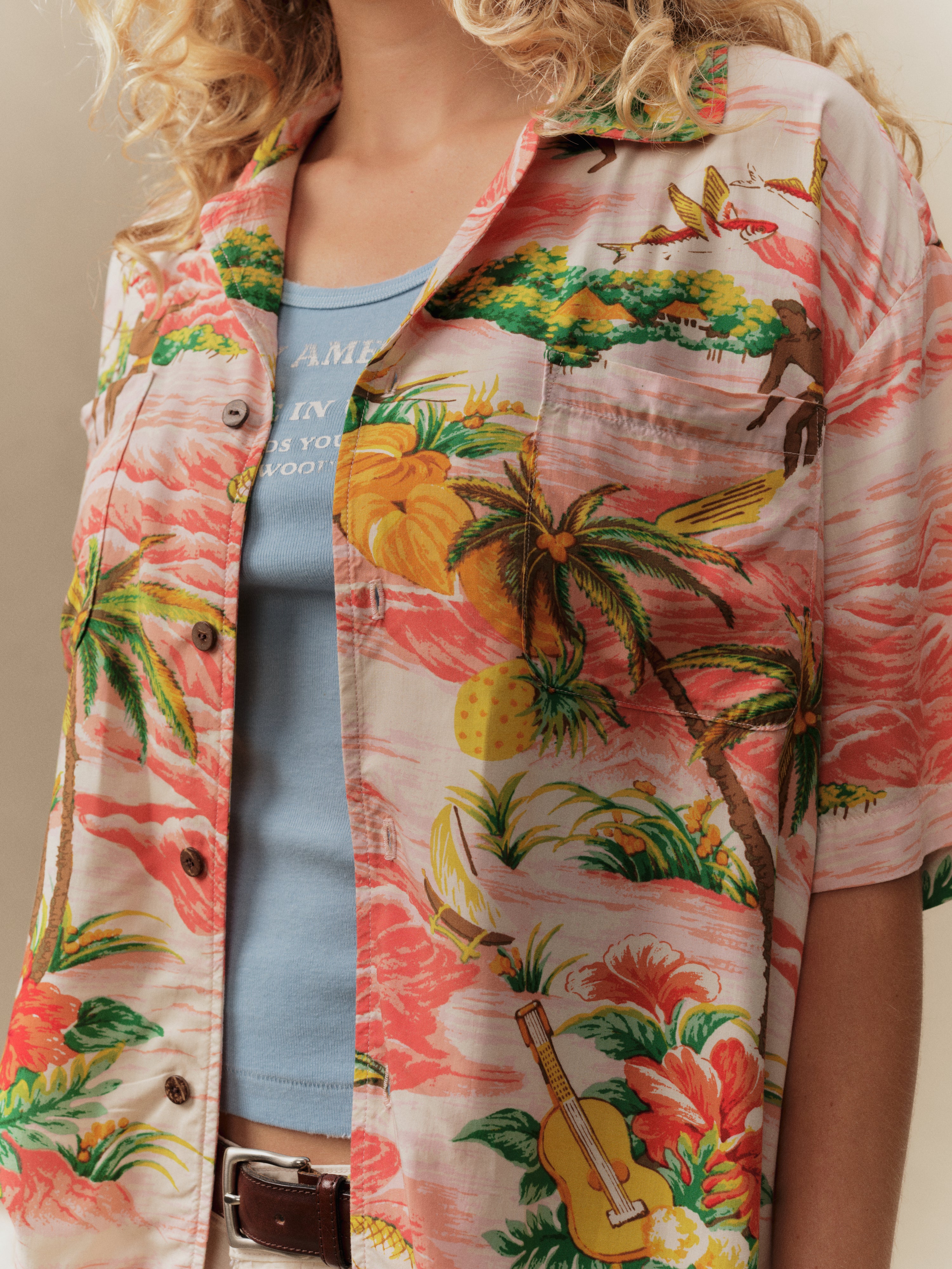 Hawaiian Vacation Shirt (Pink)