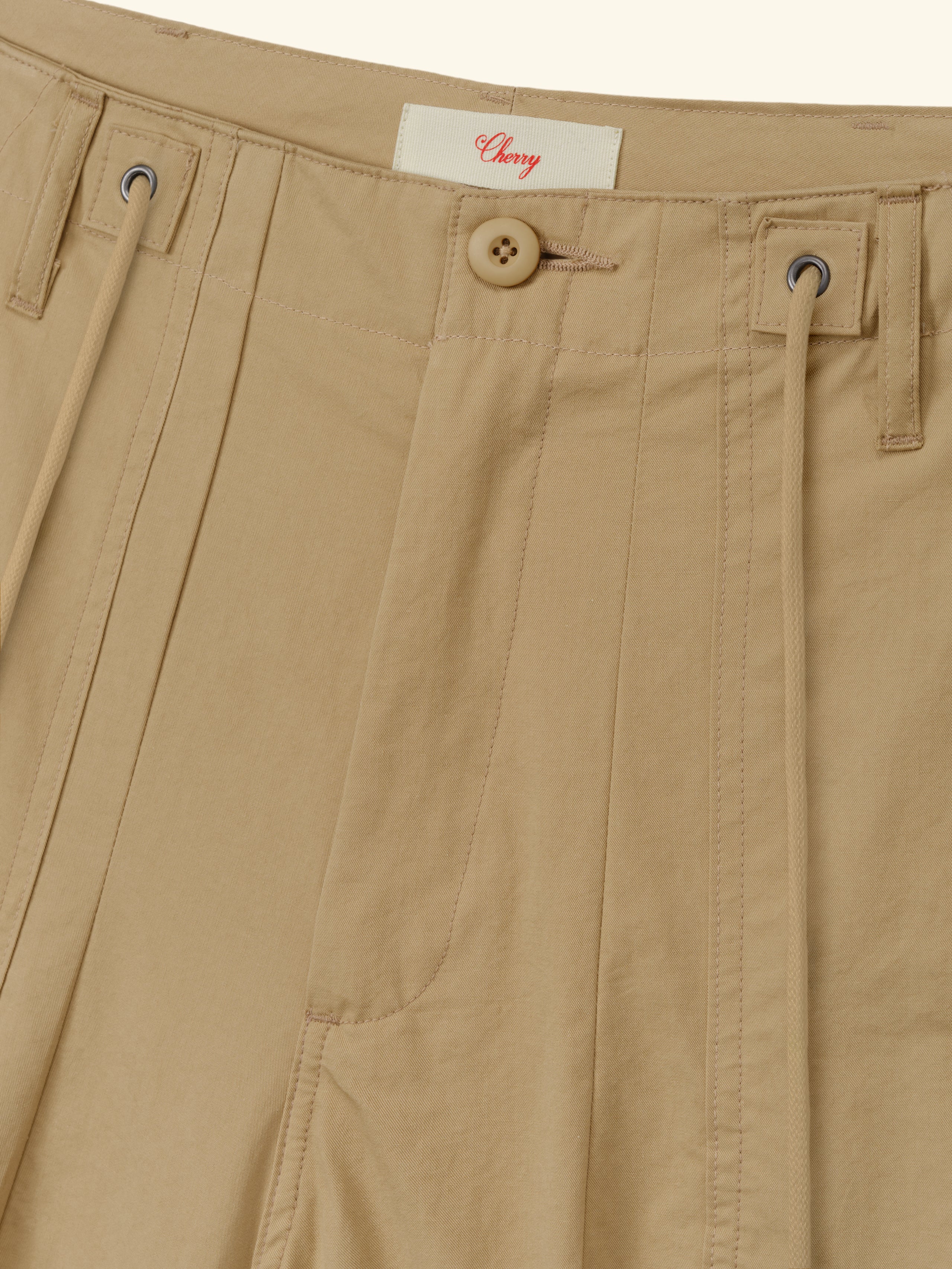 Twill Parachute Pants (Camel)
