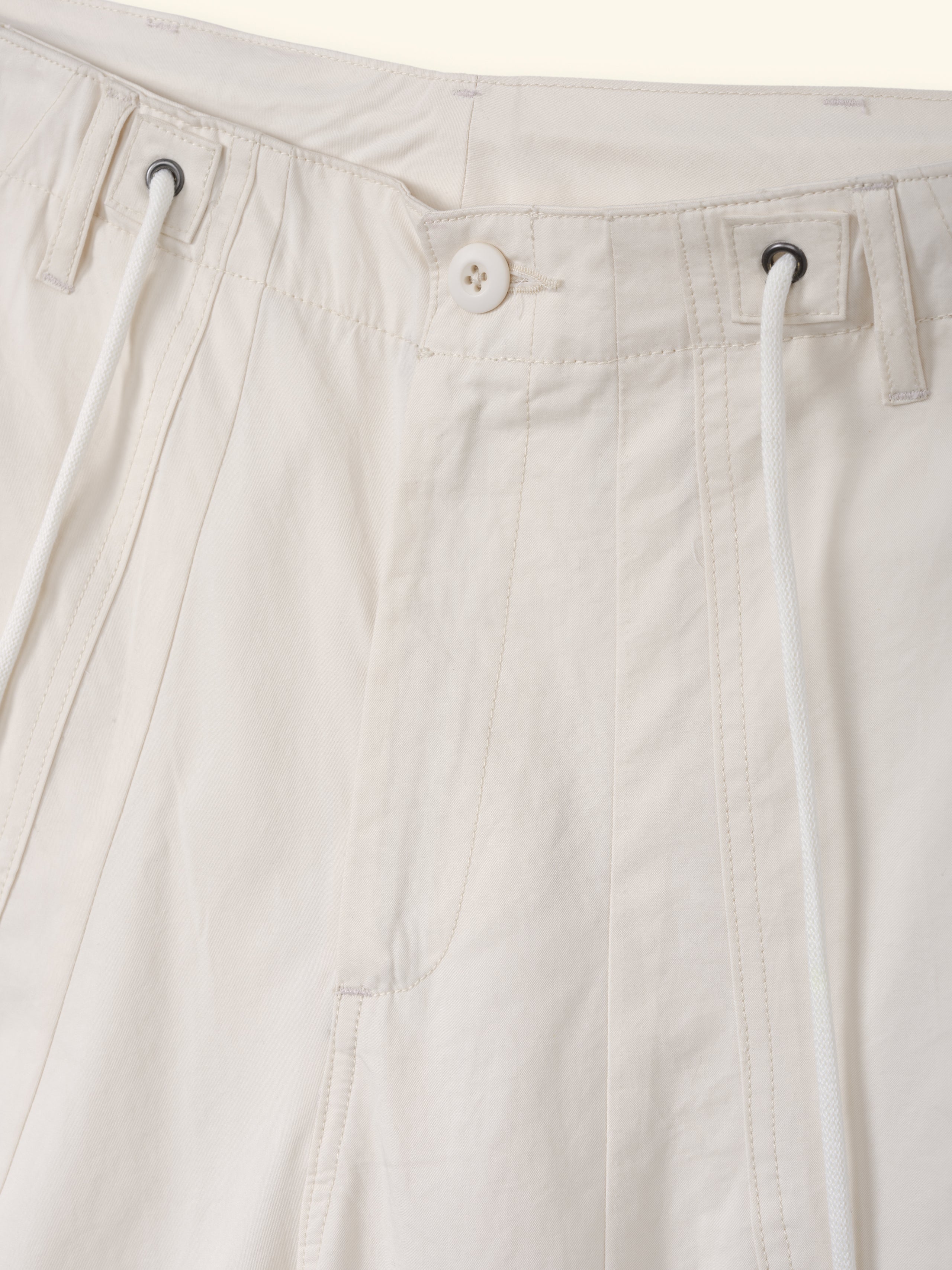 Twill Parachute Pants (Ivory)