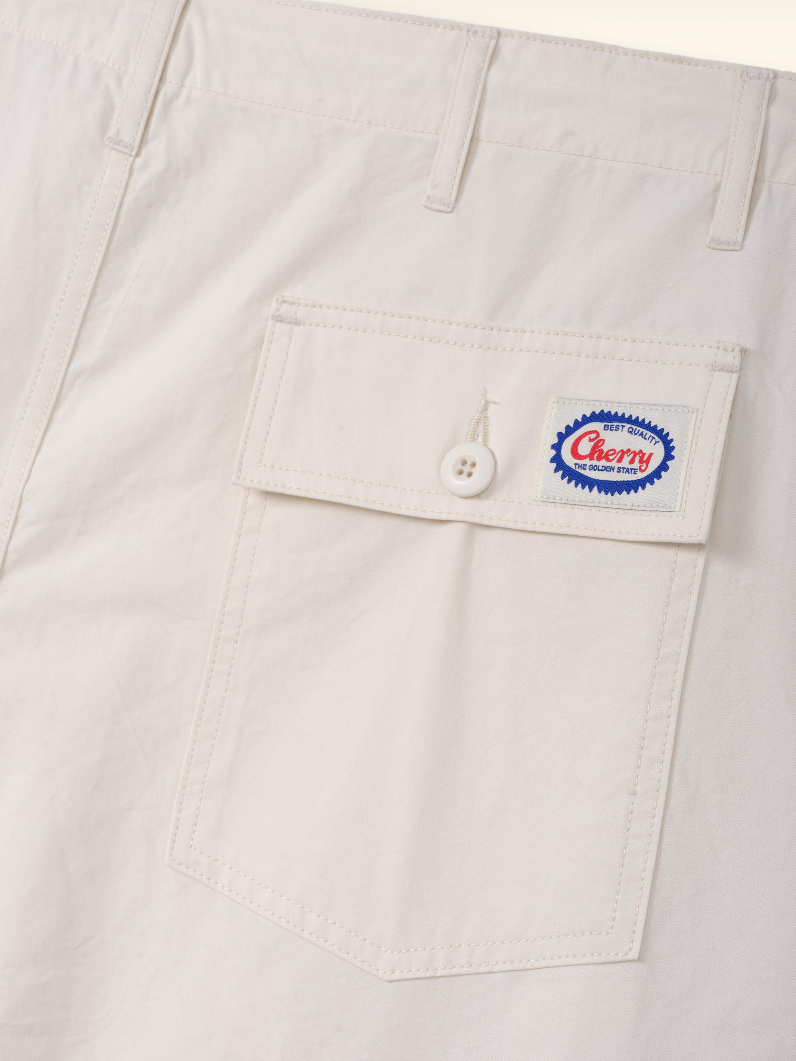 Twill Parachute Pants (Ivory)