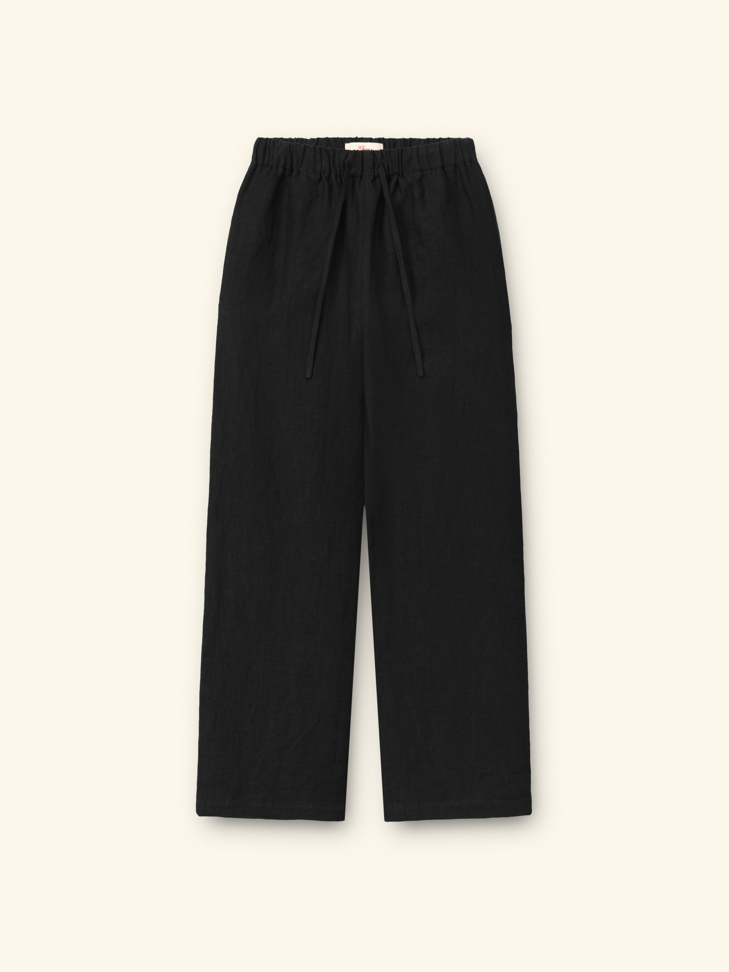 Linen Beach Pants (Black)