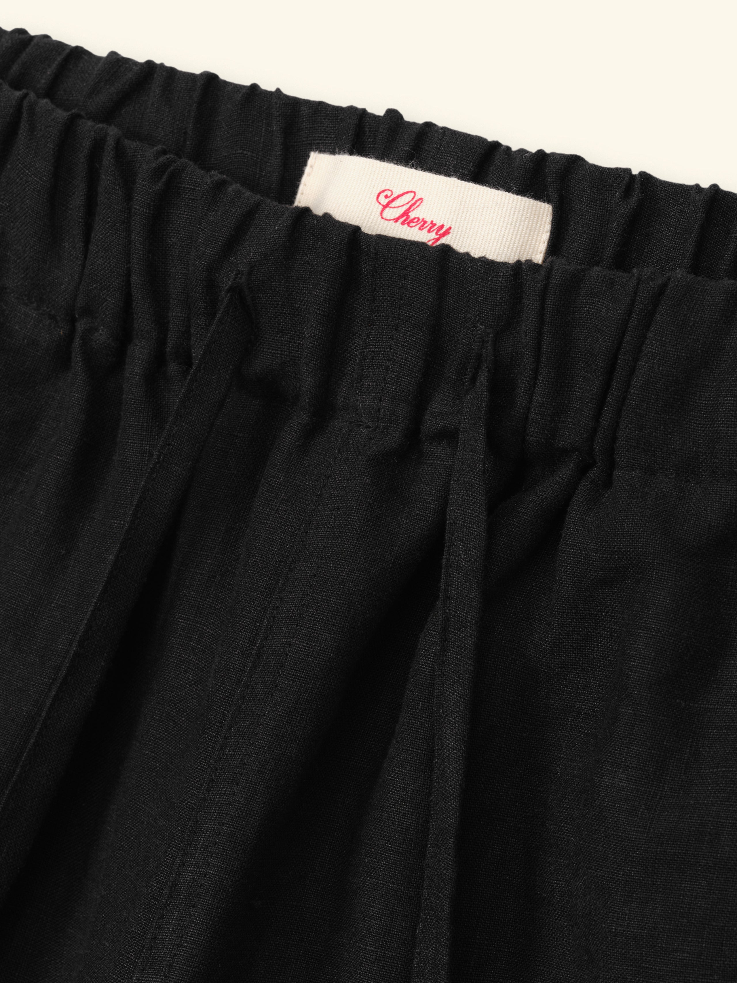 Linen Beach Pants (Black)