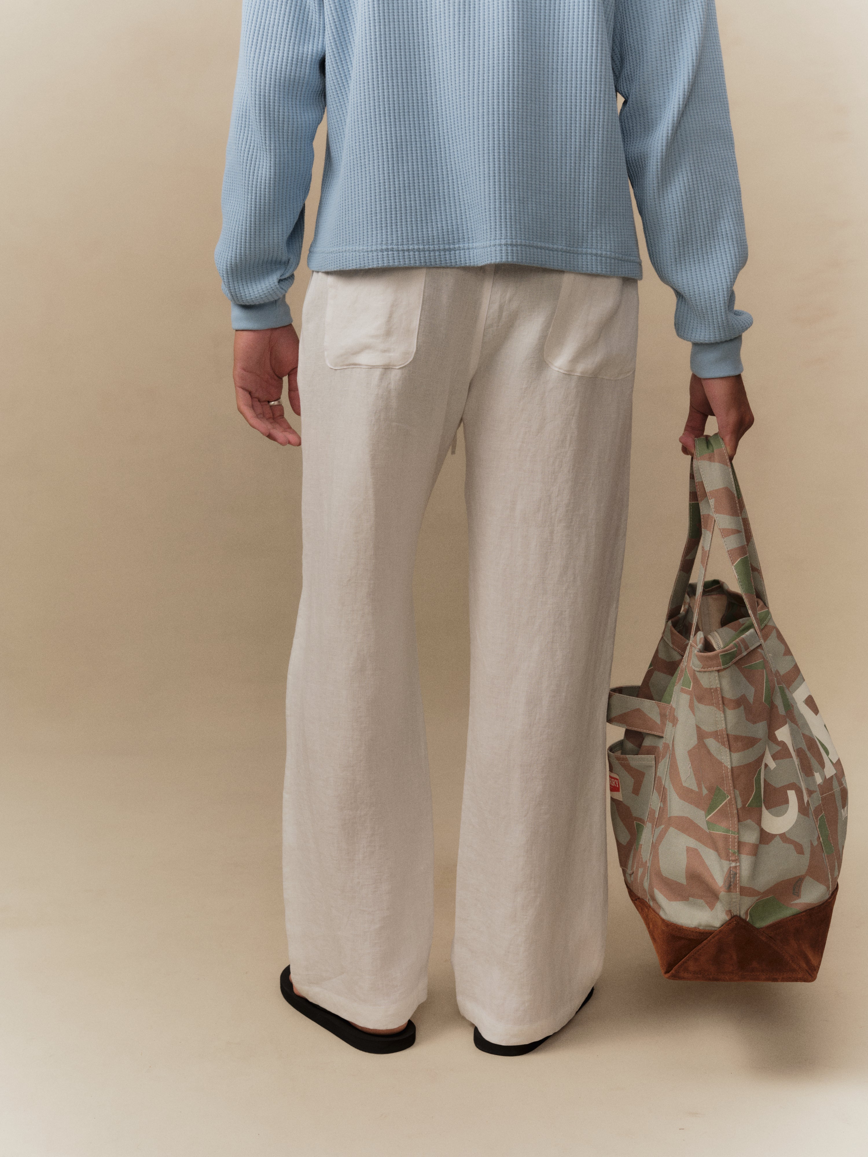 Linen Beach Pants (White)