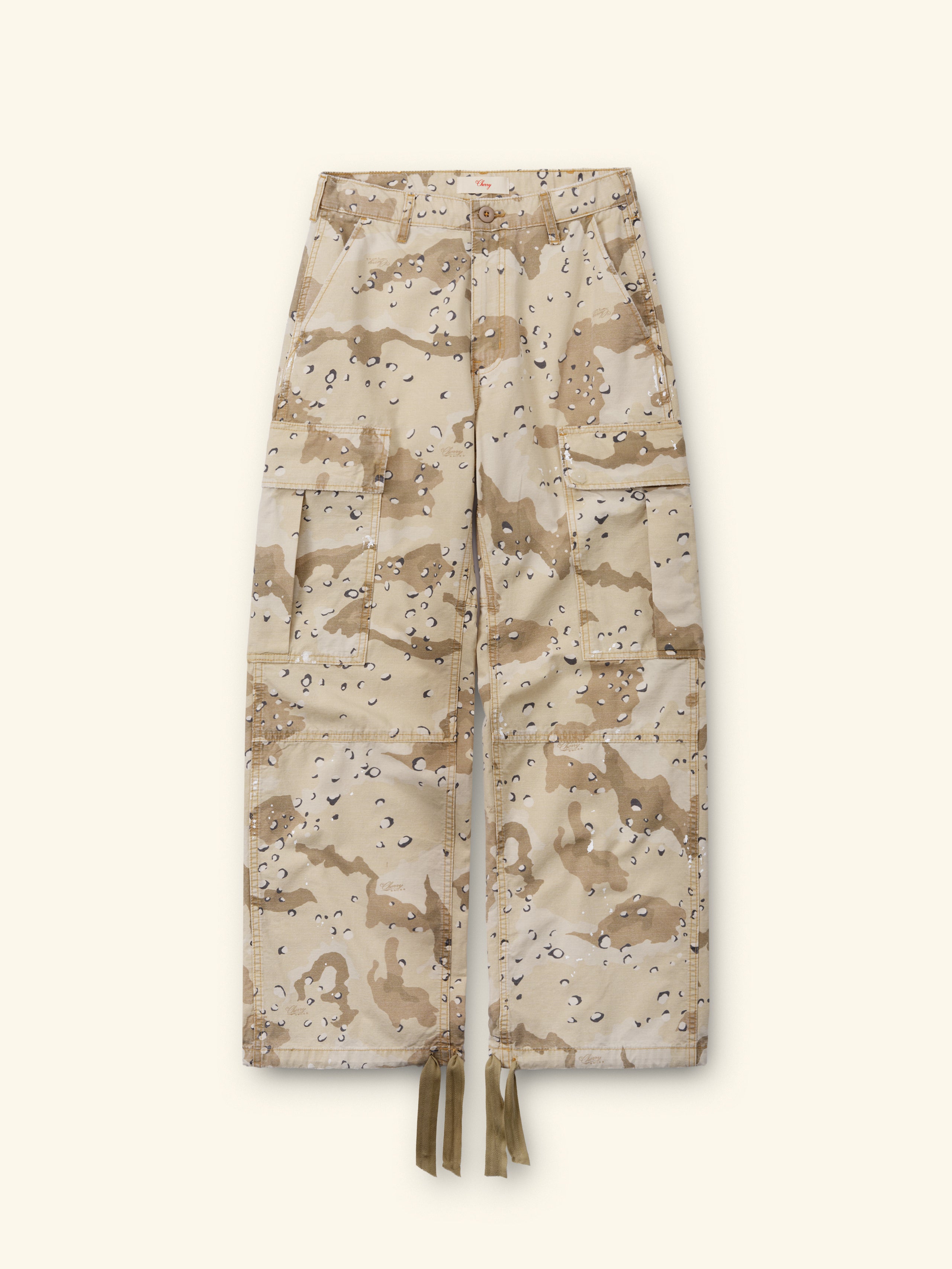 Wide Leg Cargo Pants (Desert Storm)