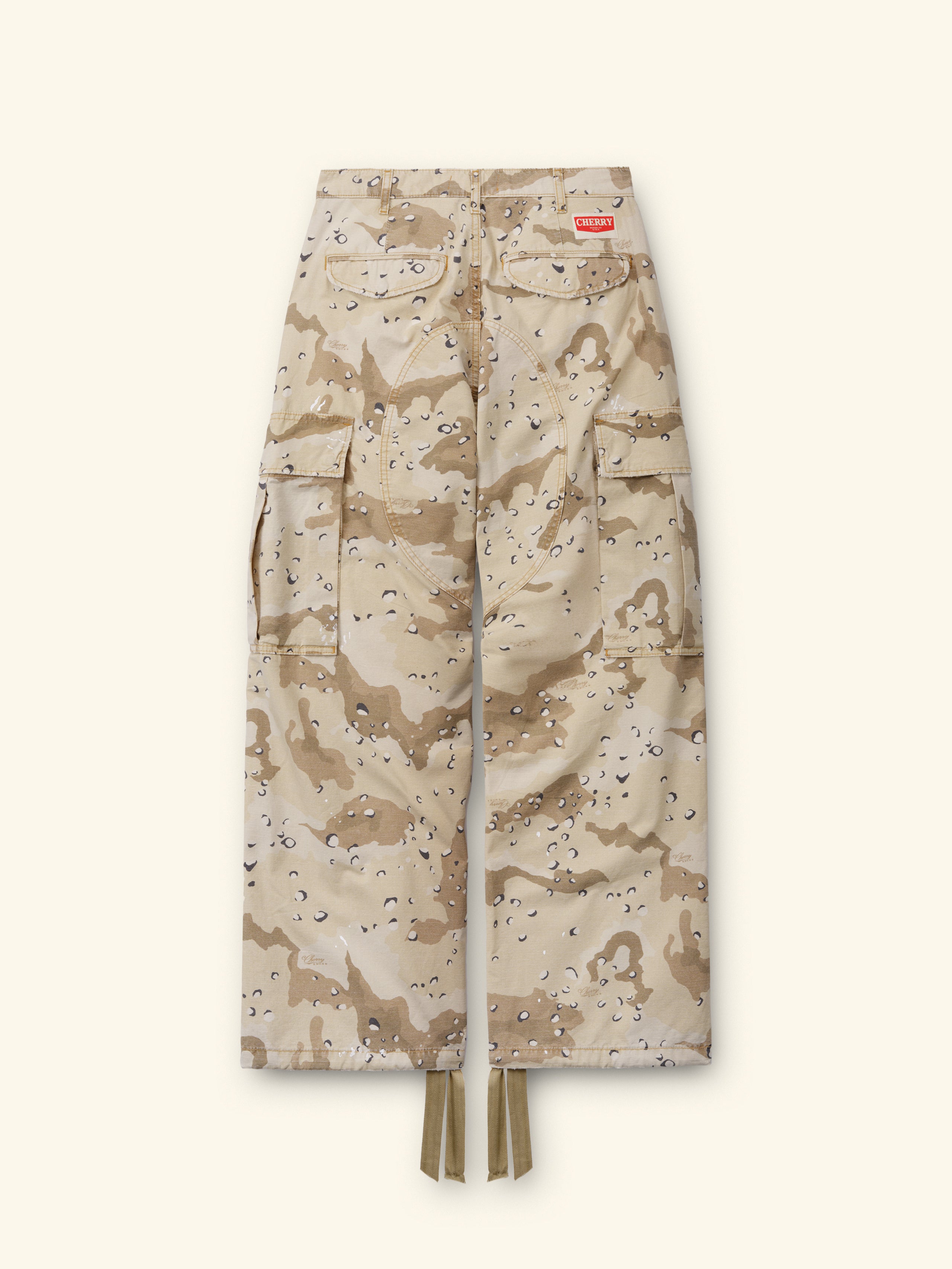 Wide Leg Cargo Pants (Desert Storm)