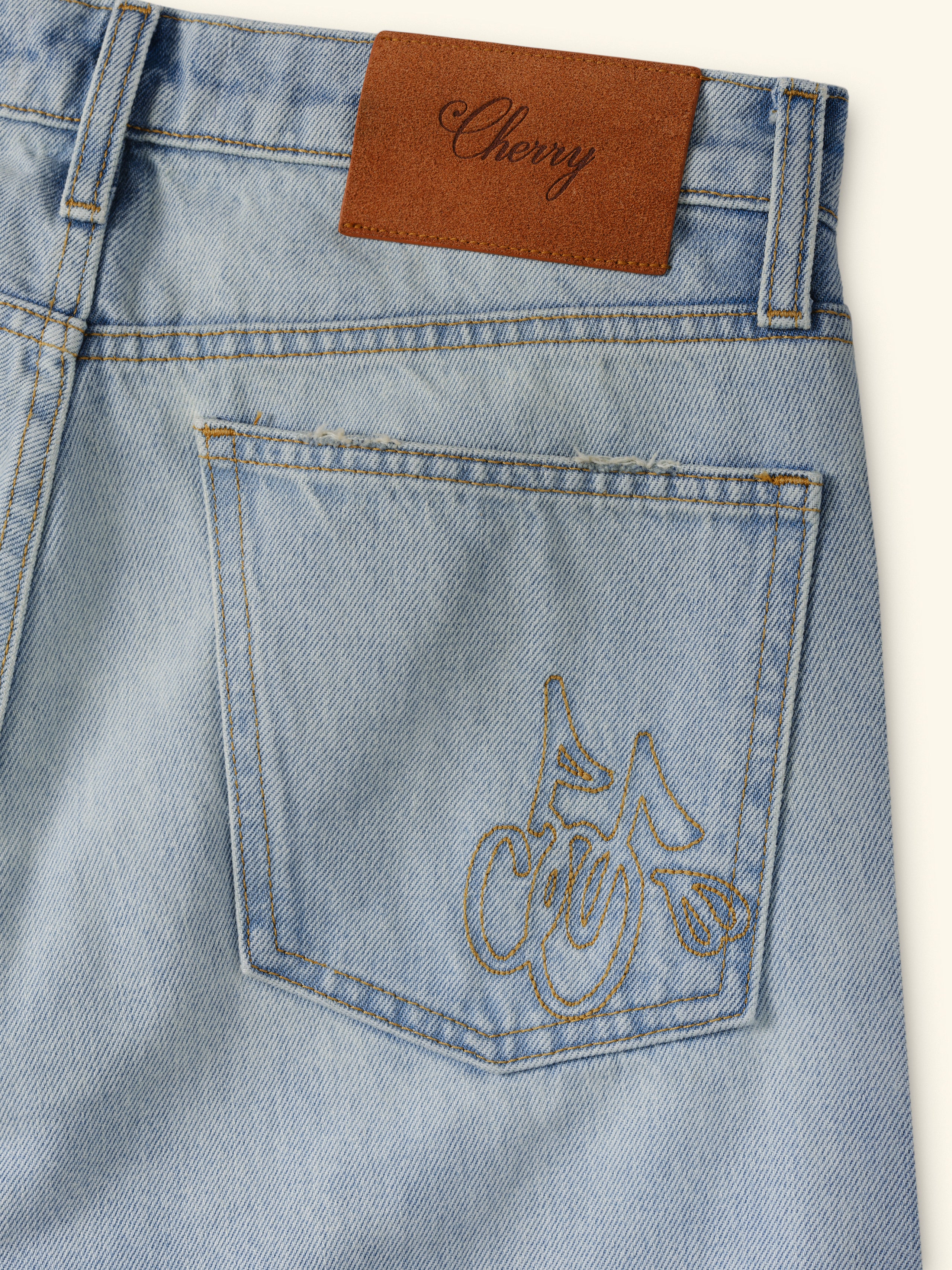 Straight 5 Pocket Jeans (Light Wash) – CHERRY LA