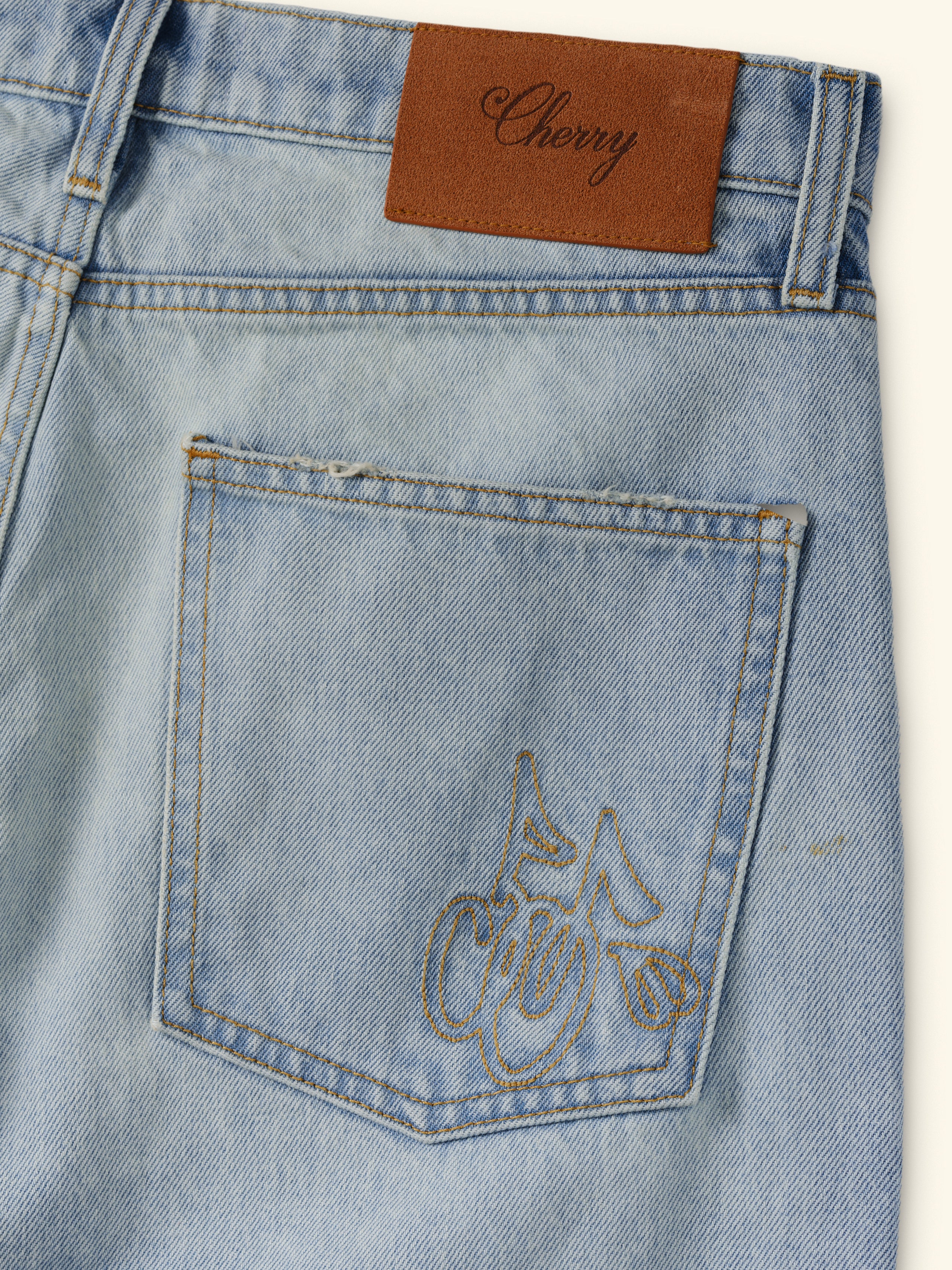 Wide Leg 5 Pocket Jeans (Light Wash)