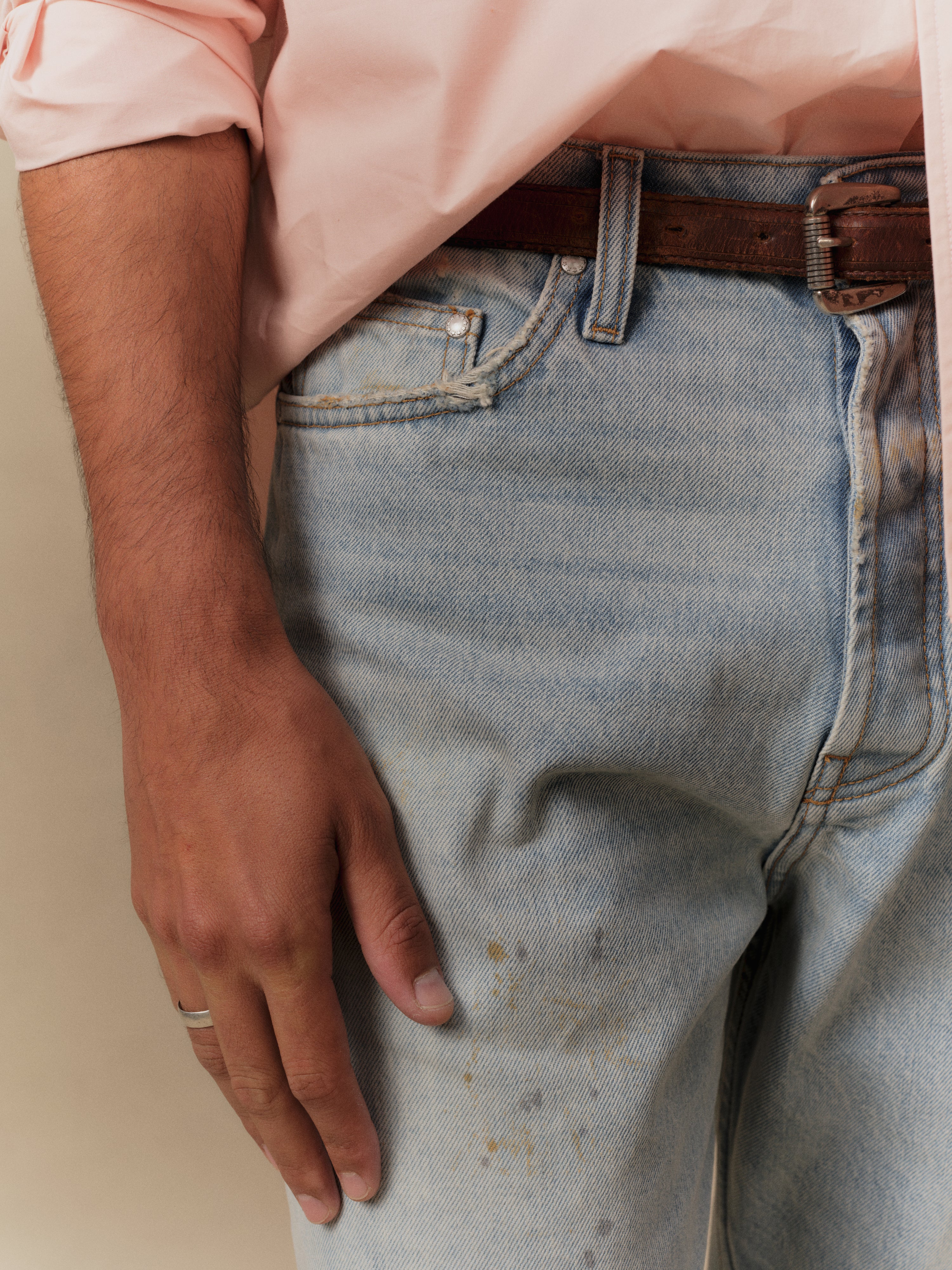 Wide Leg 5 Pocket Jeans (Light Wash)