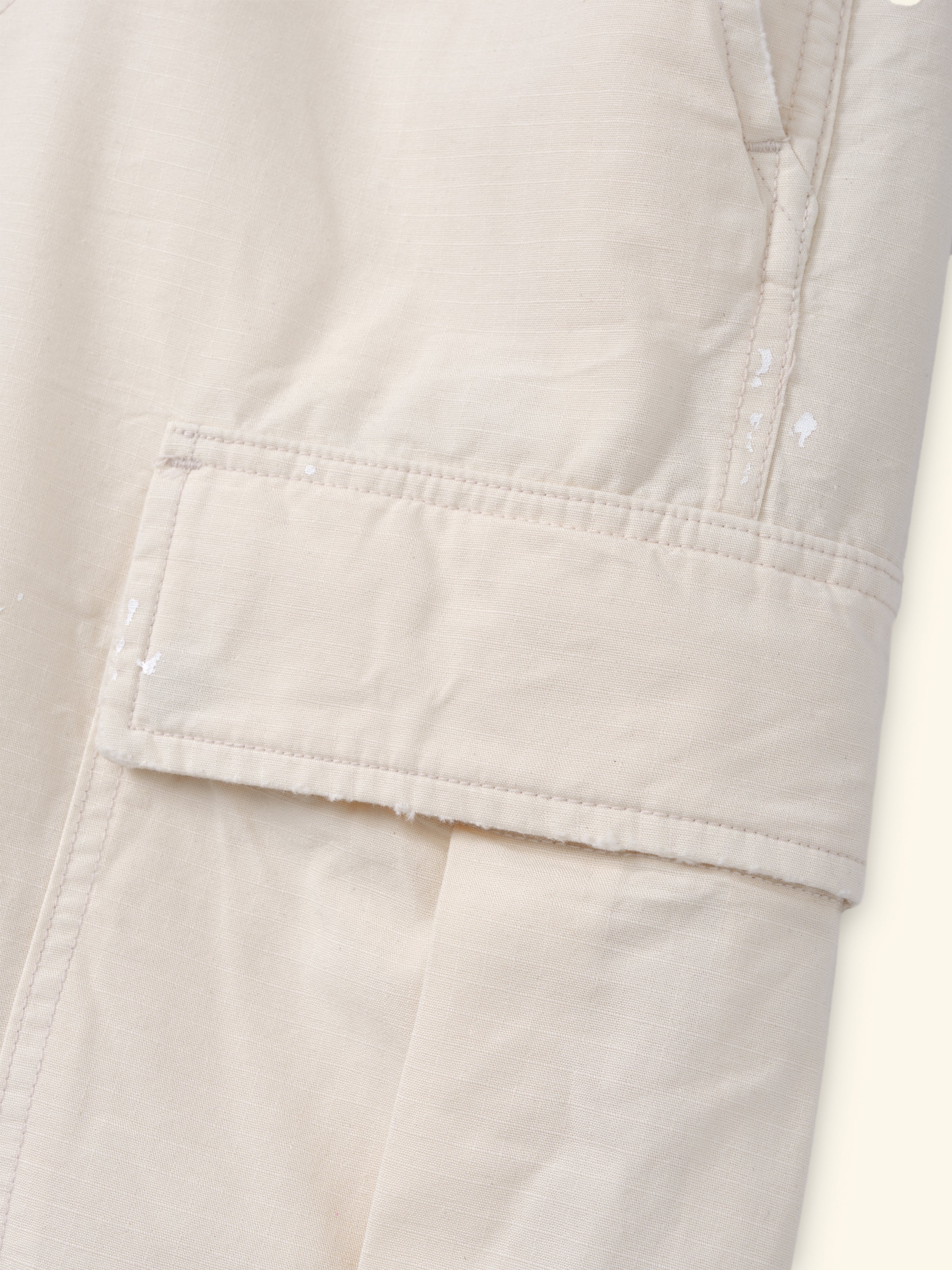 Wide Leg Cargo Shorts (Natural)