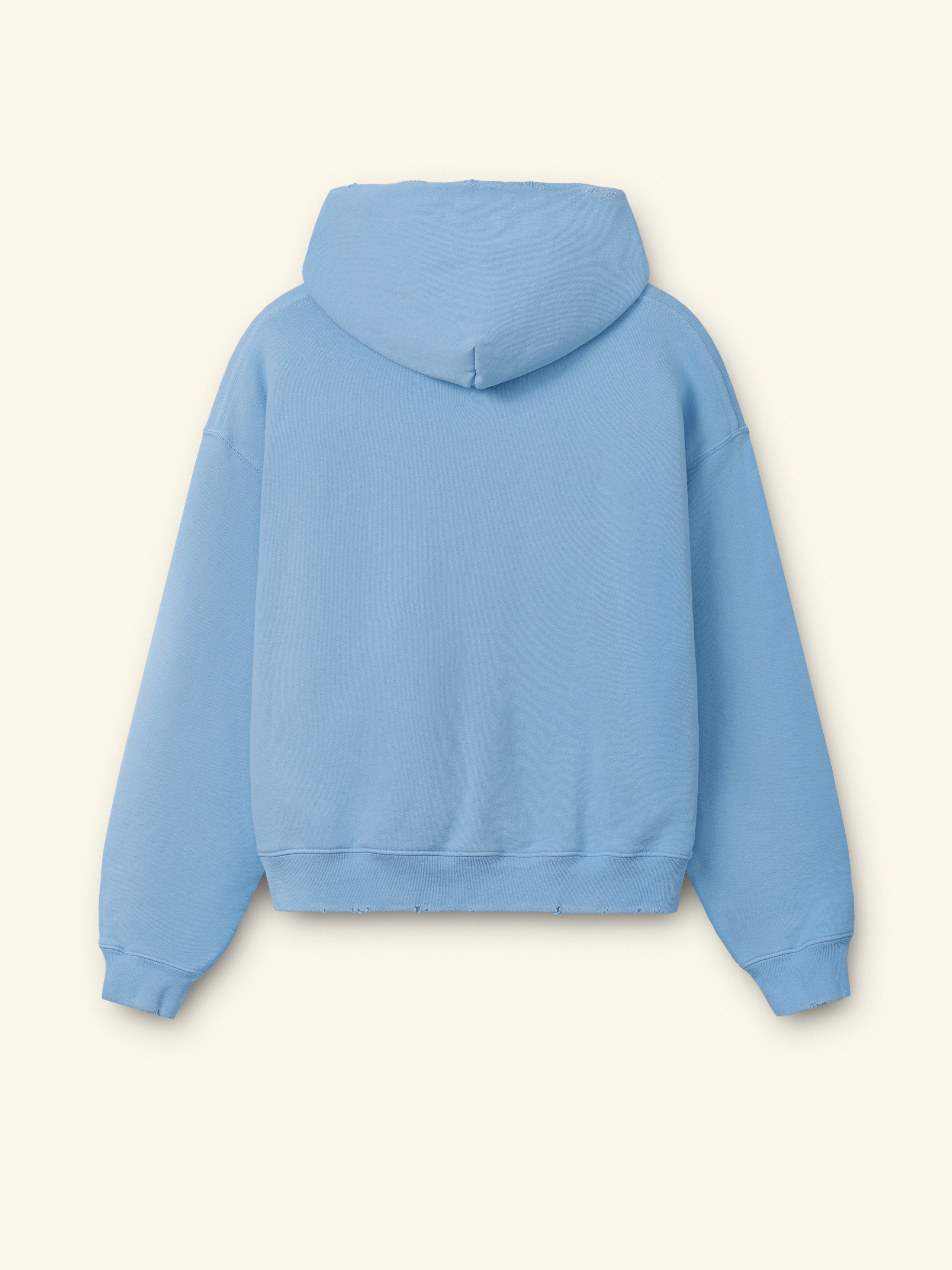 トップス Feels. THERMAL ZIP UP HOODIE LIGHT BLUE Distressed Zip Up Hoodie (Sky Blue) – CHERRY LA