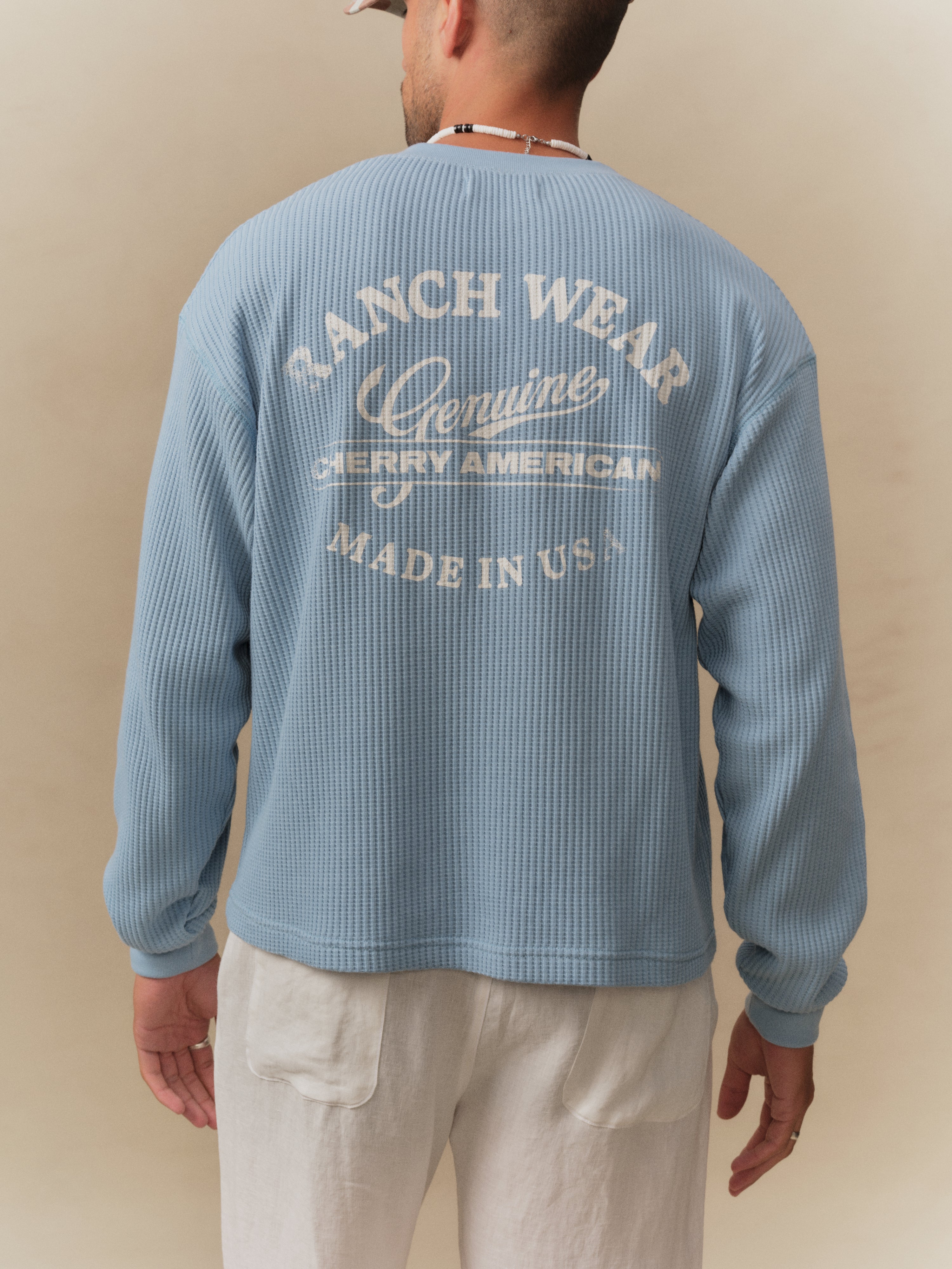 Ranchwear Boxy Thermal (Sky Blue) – CHERRY LA