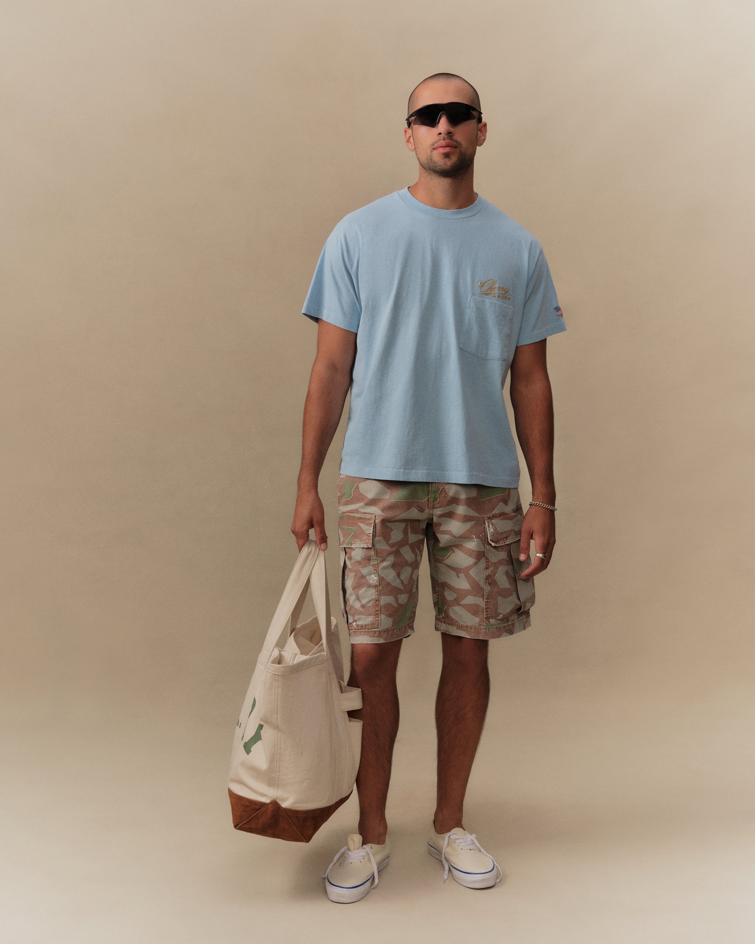 5 Star Boxy Pocket T-Shirt (Sky Blue)
