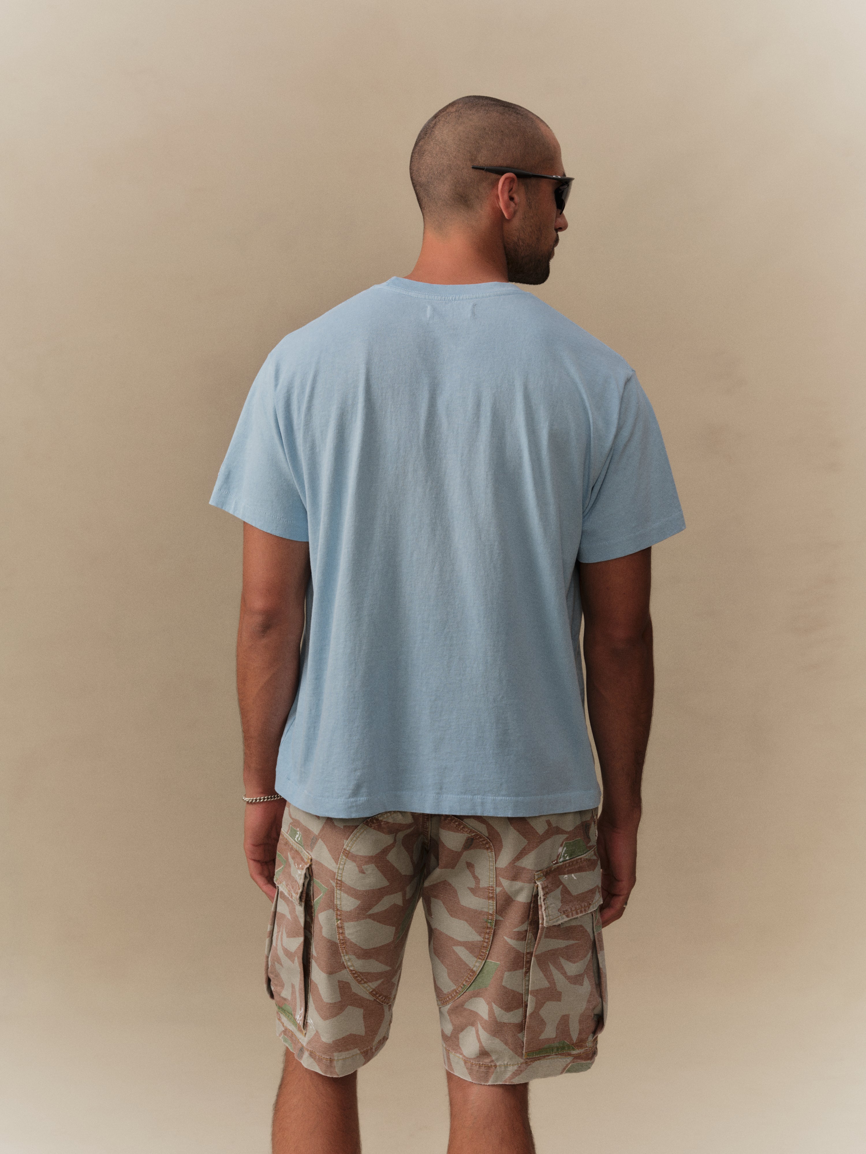 5 Star Boxy Pocket T-Shirt (Sky Blue)