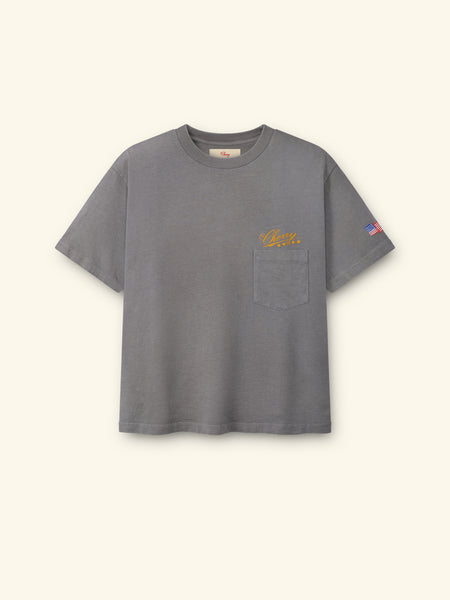 5 Star Boxy Pocket T-Shirt (Smoke) – CHERRY LA