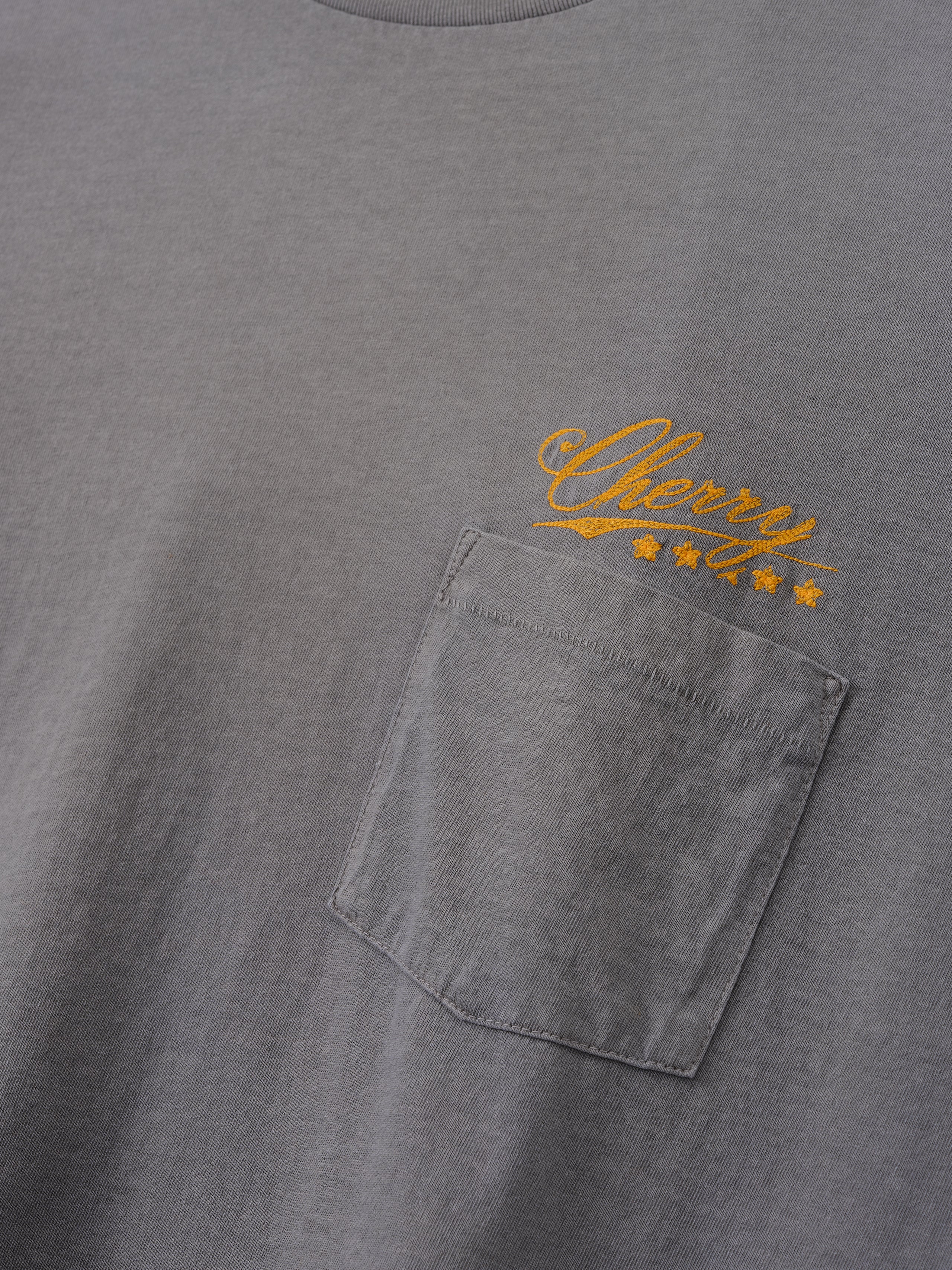 5 Star Boxy Pocket T-Shirt (Smoke) – CHERRY LA