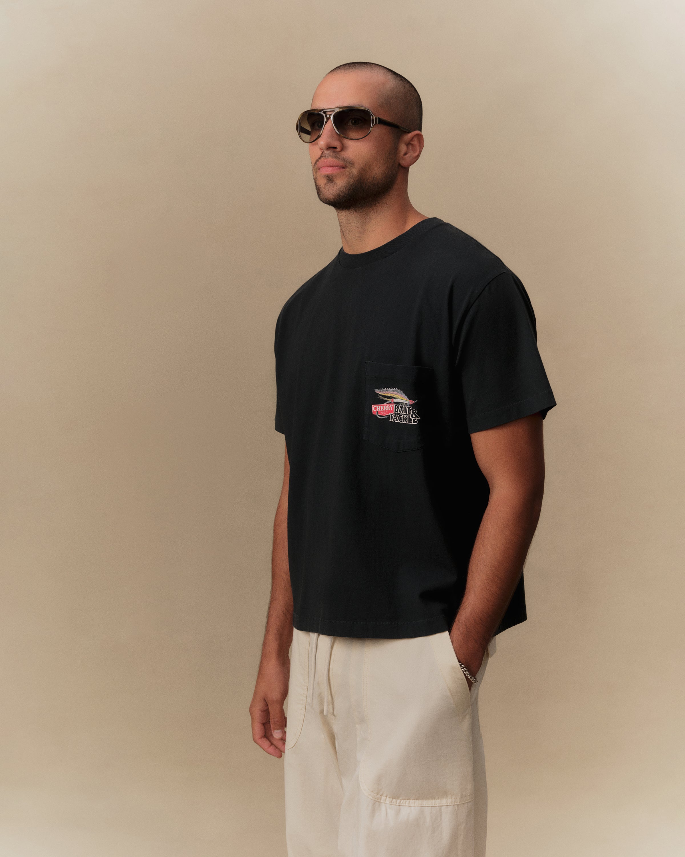 Marlin Boxy Pocket Tee (Vintage Black)