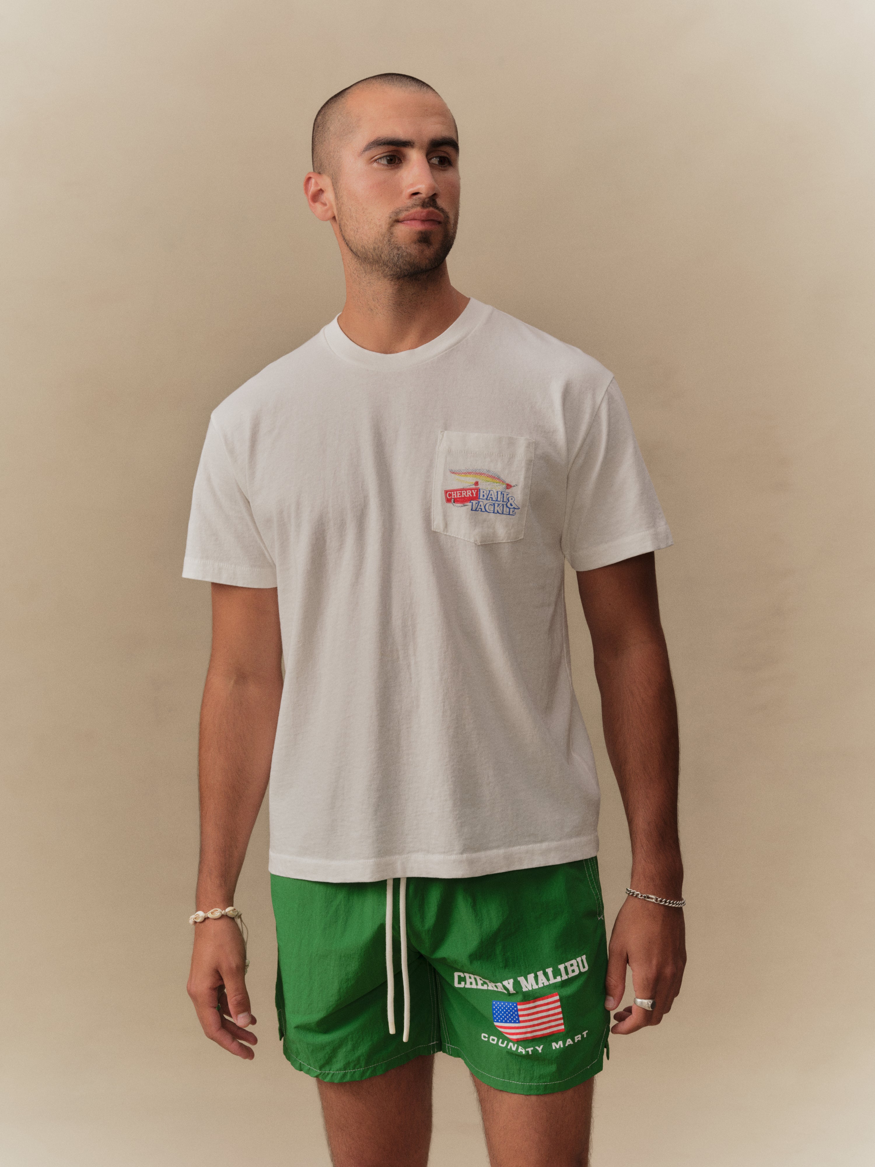 Marlin Boxy Pocket Tee (Vintage White)