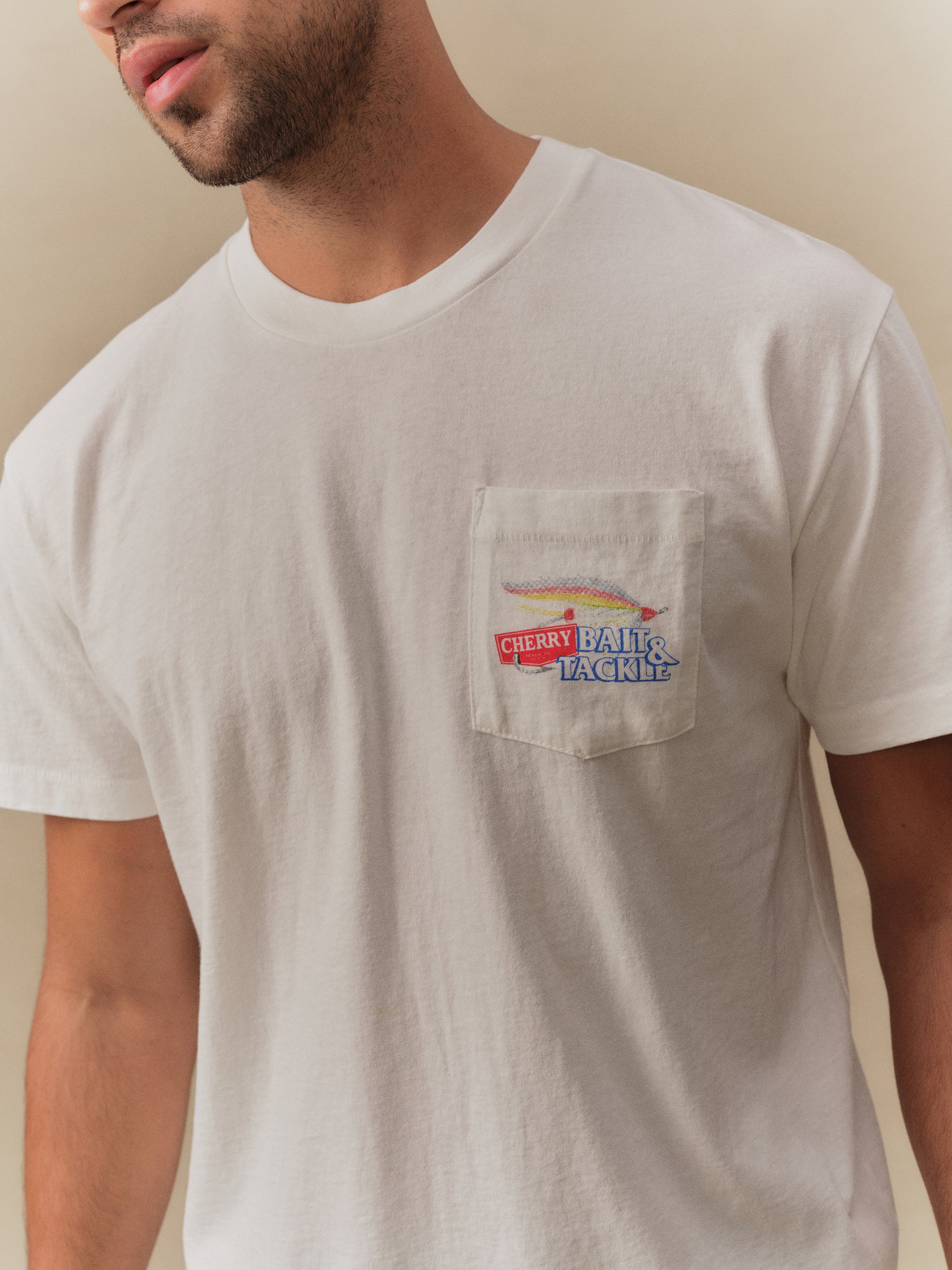 Marlin Boxy Pocket Tee (Vintage White) – CHERRY LA