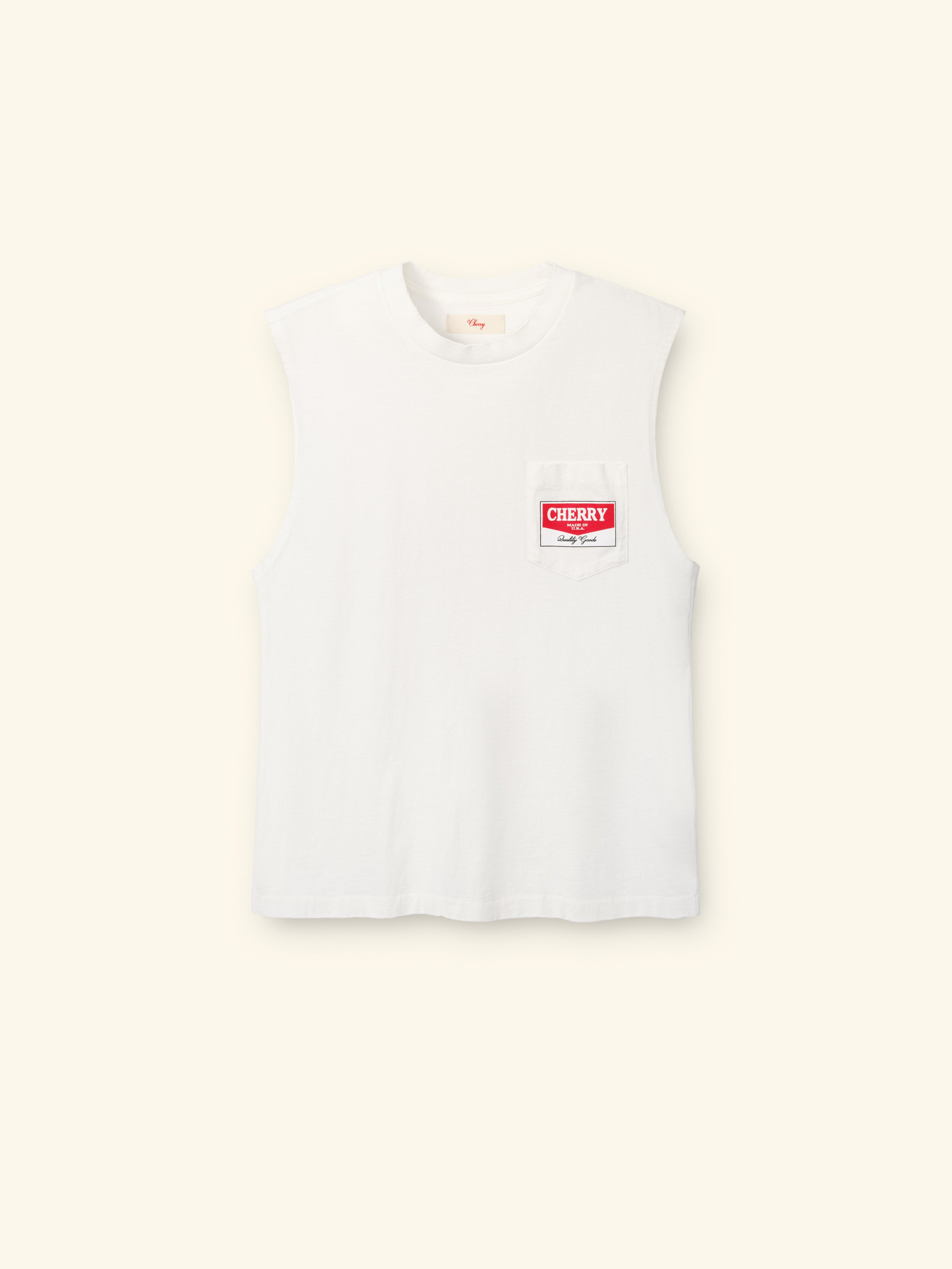 Chevron Logo Running Shirt (Vintage White)