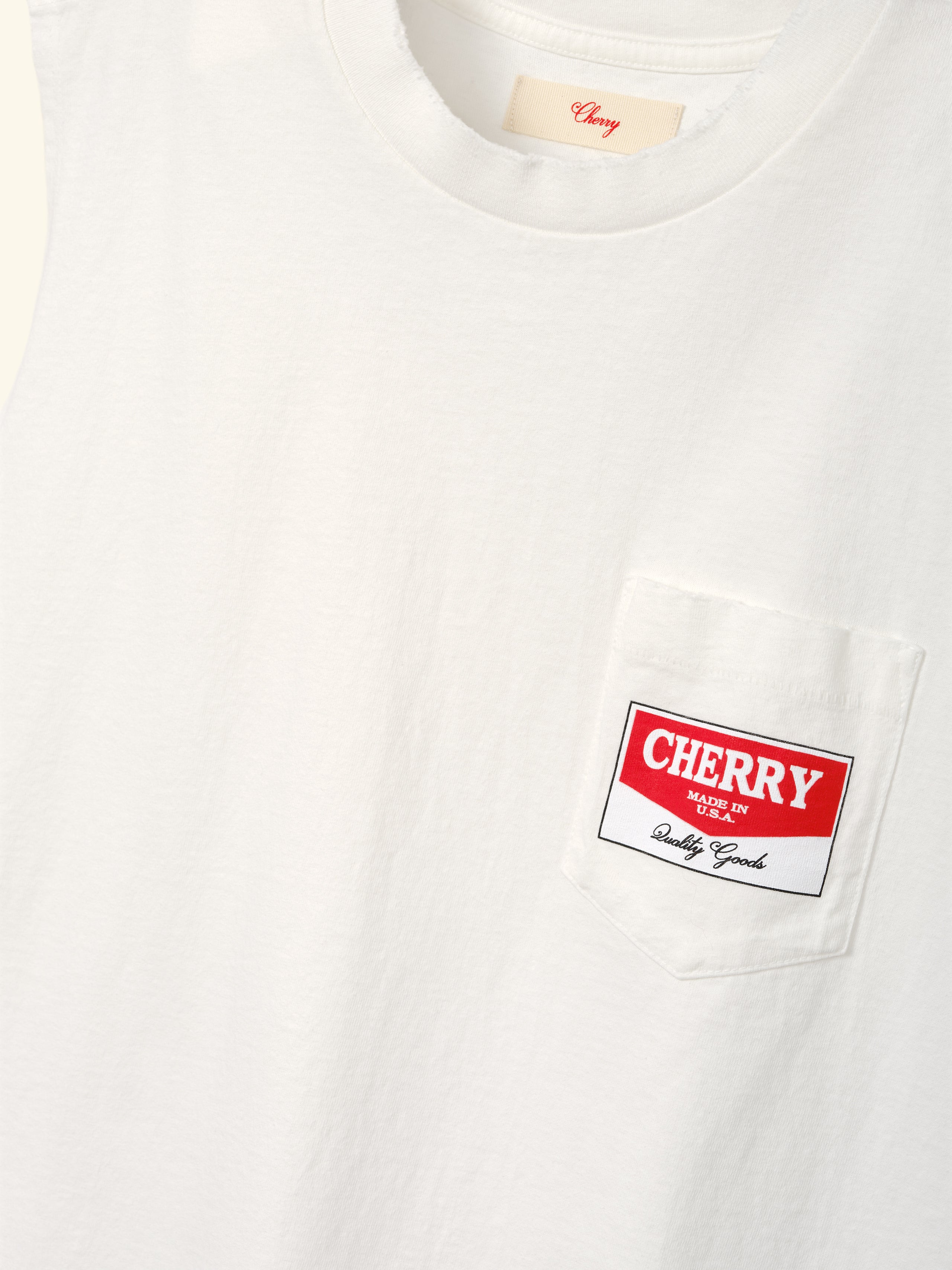 Chevron Logo Running Shirt (Vintage White)