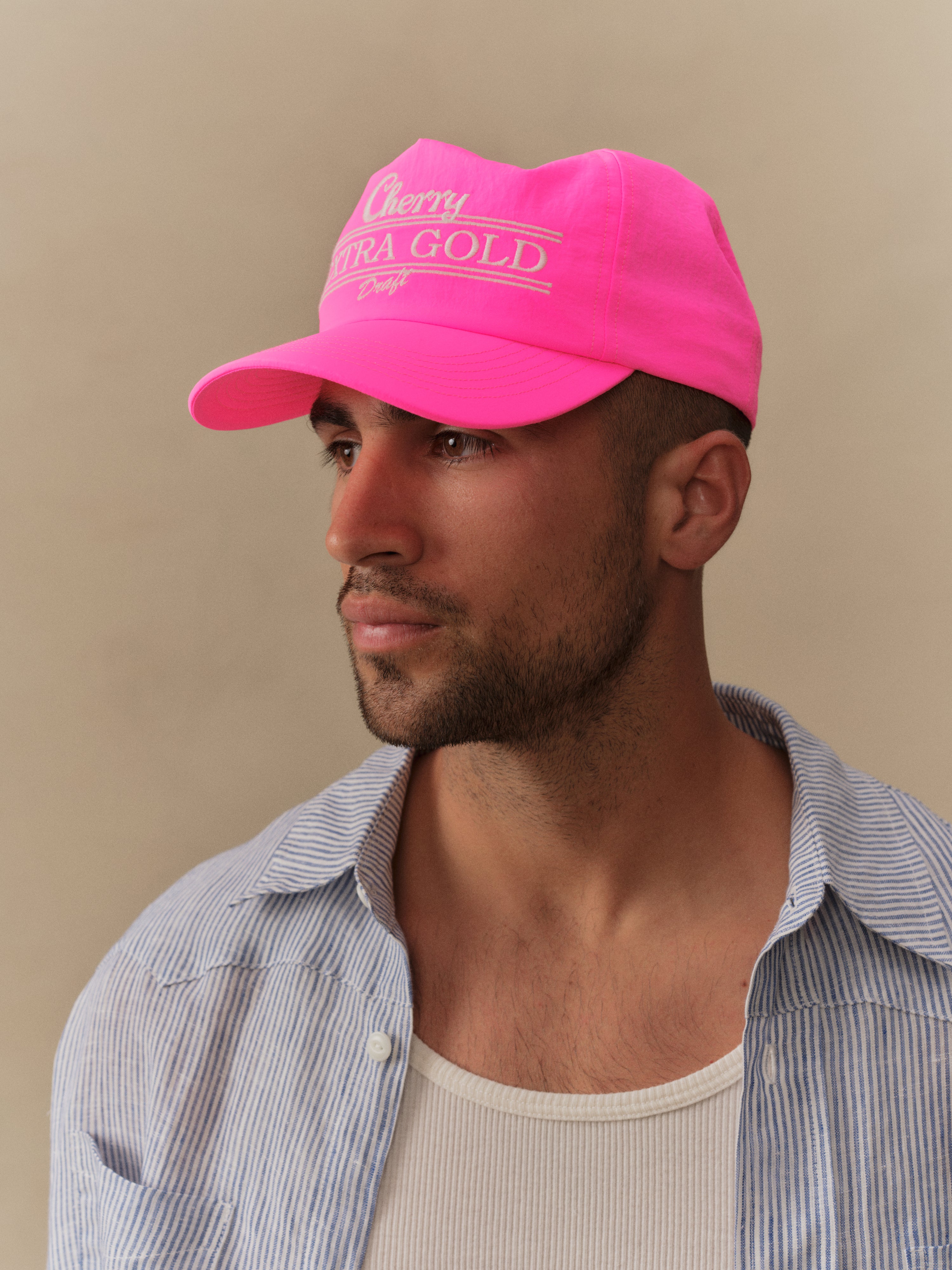 Extra Gold 5 Panel Hat (Neon Pink)