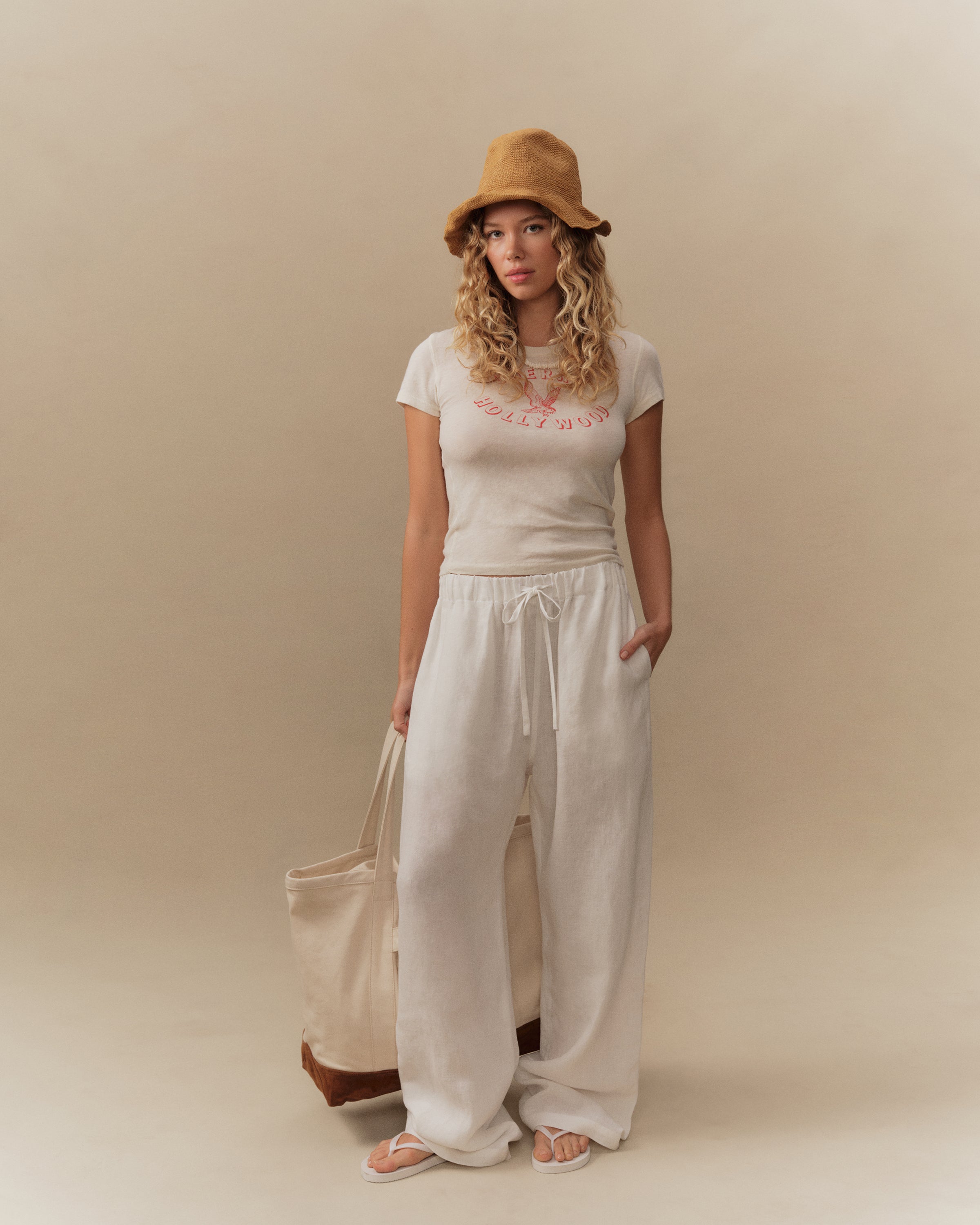 Linen Beach Pants (White)
