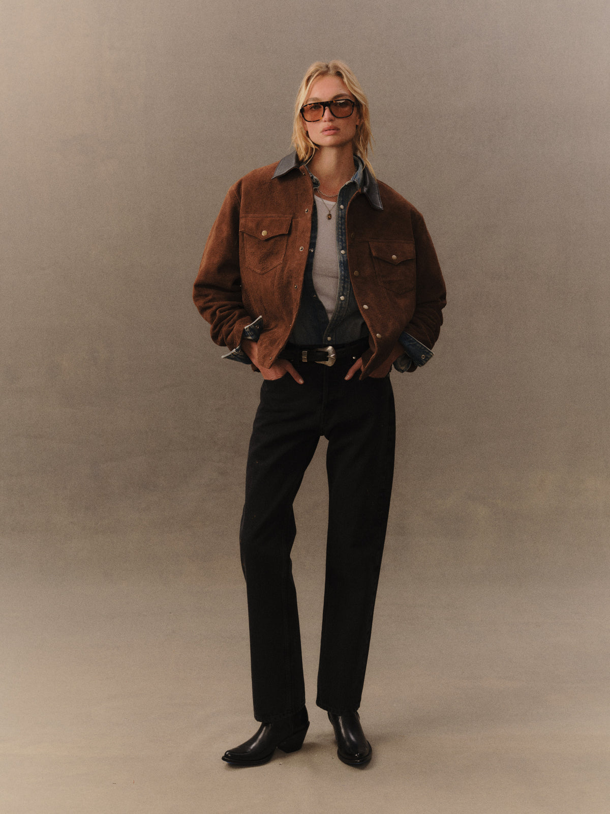 Suede Trucker Jacket