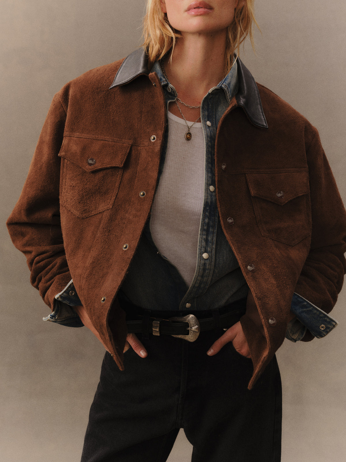 Suede Trucker Jacket