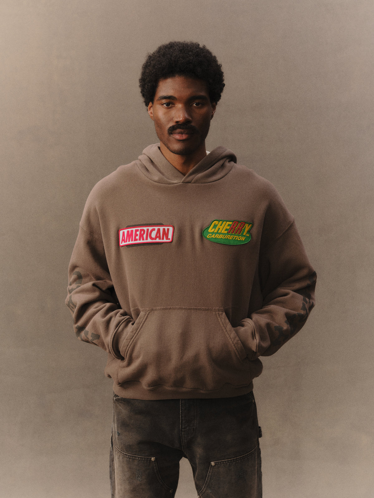 Patch Work Thermal Hoodie
