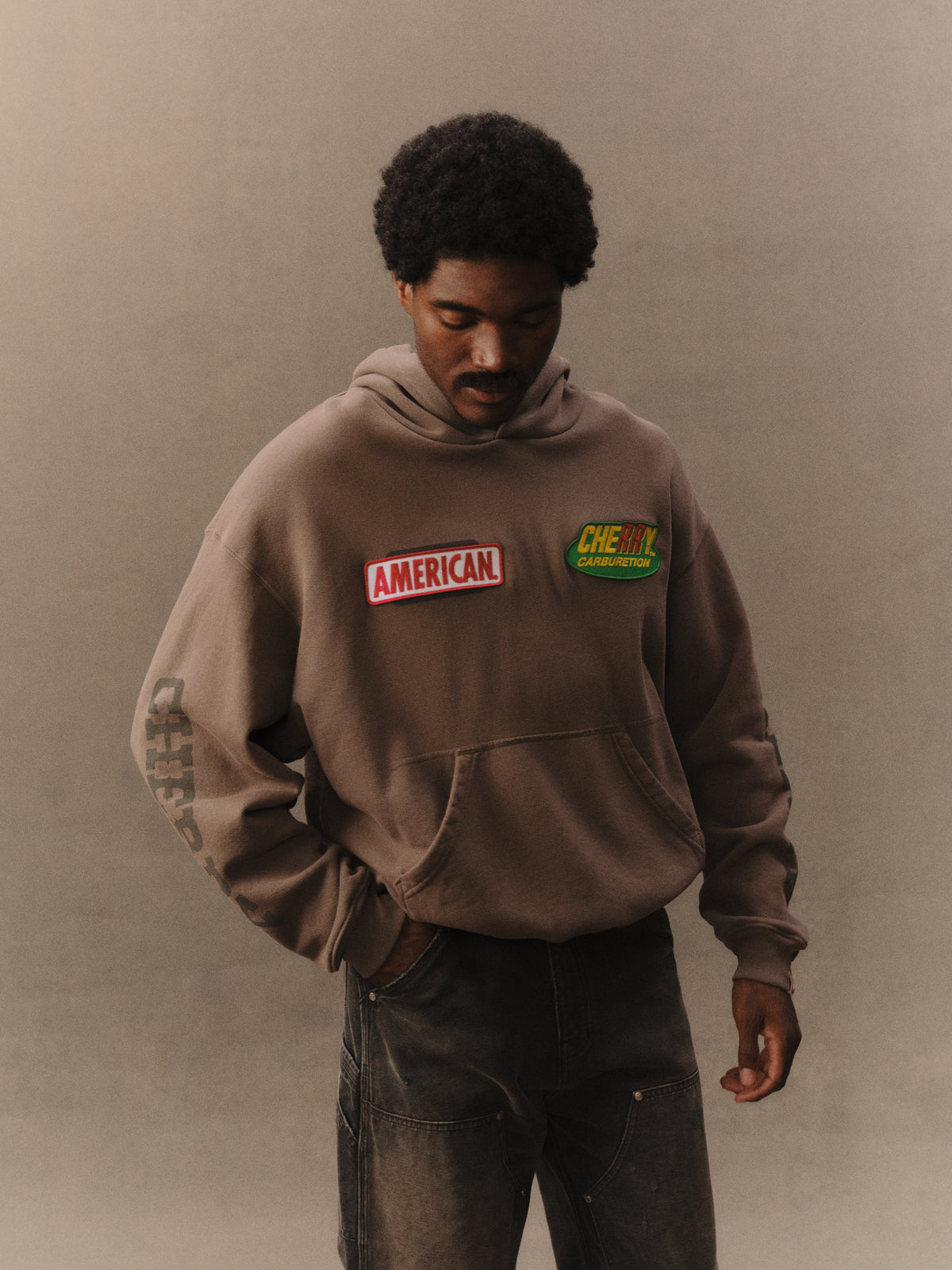 Patch Work Thermal Hoodie