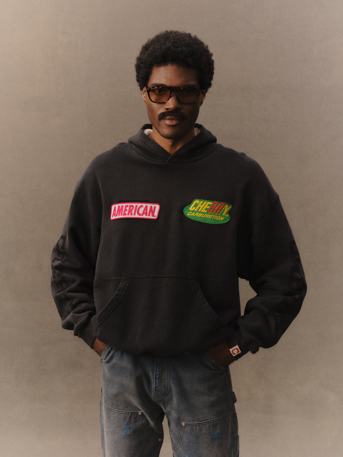 Patch Work Thermal Hoodie