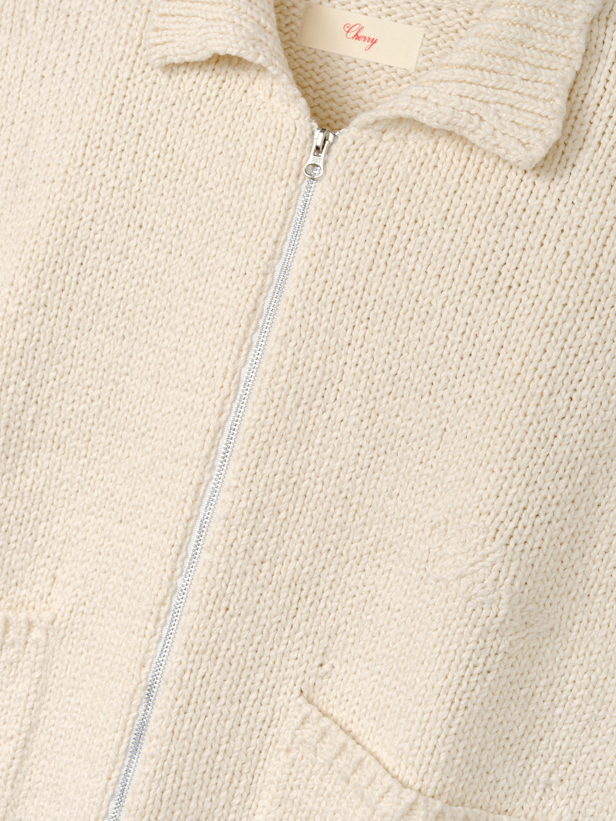 5 Star Knit Zip Up
