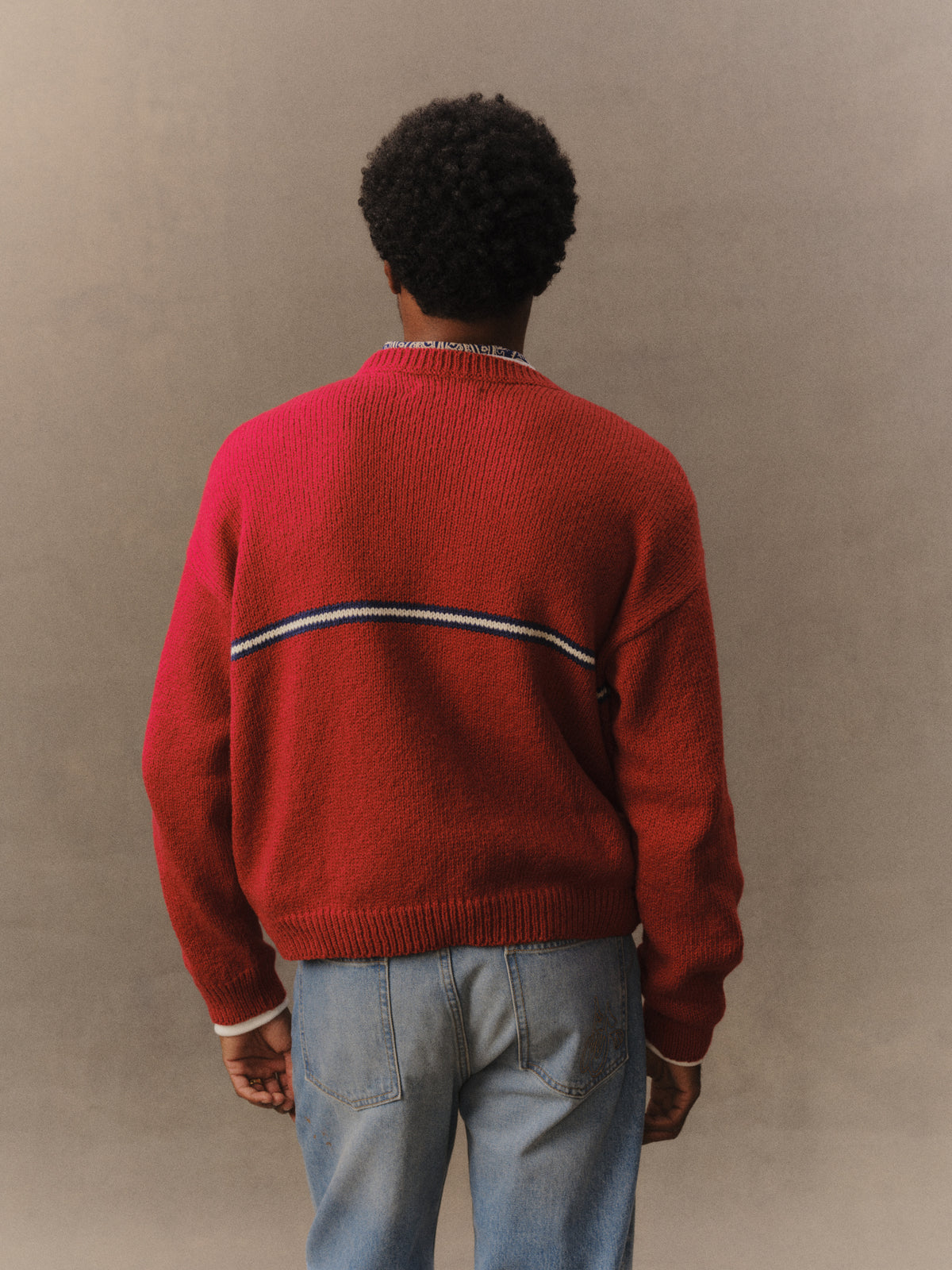 Striped Knit Crew